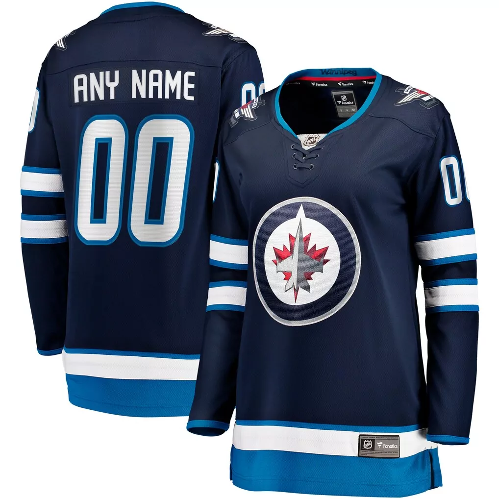 winnipeg jets fanatics home premium jersey navy
