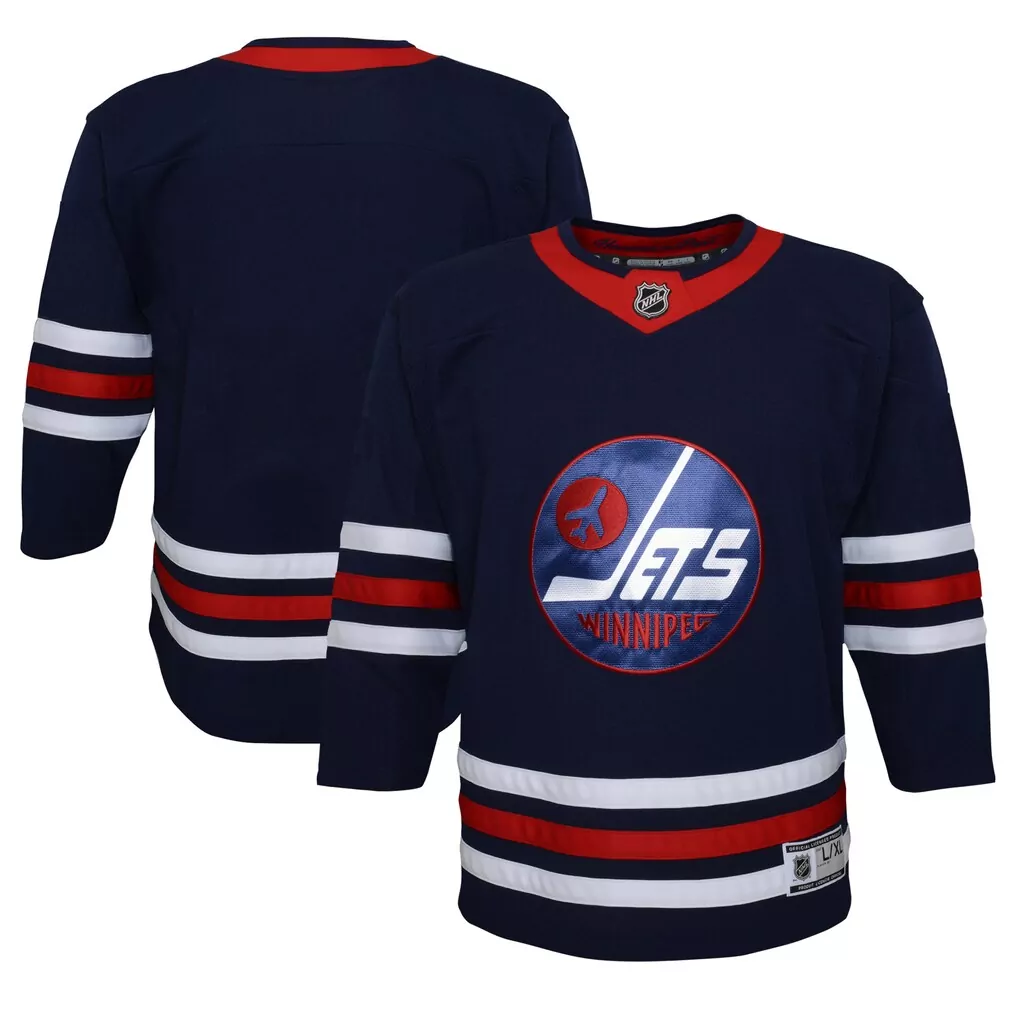 winnipeg jets fanatics home premium jersey navy