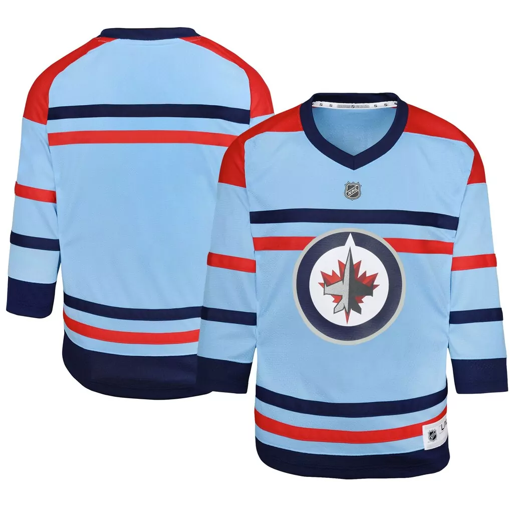 winnipeg jets youth anniversary premier jersey light blue