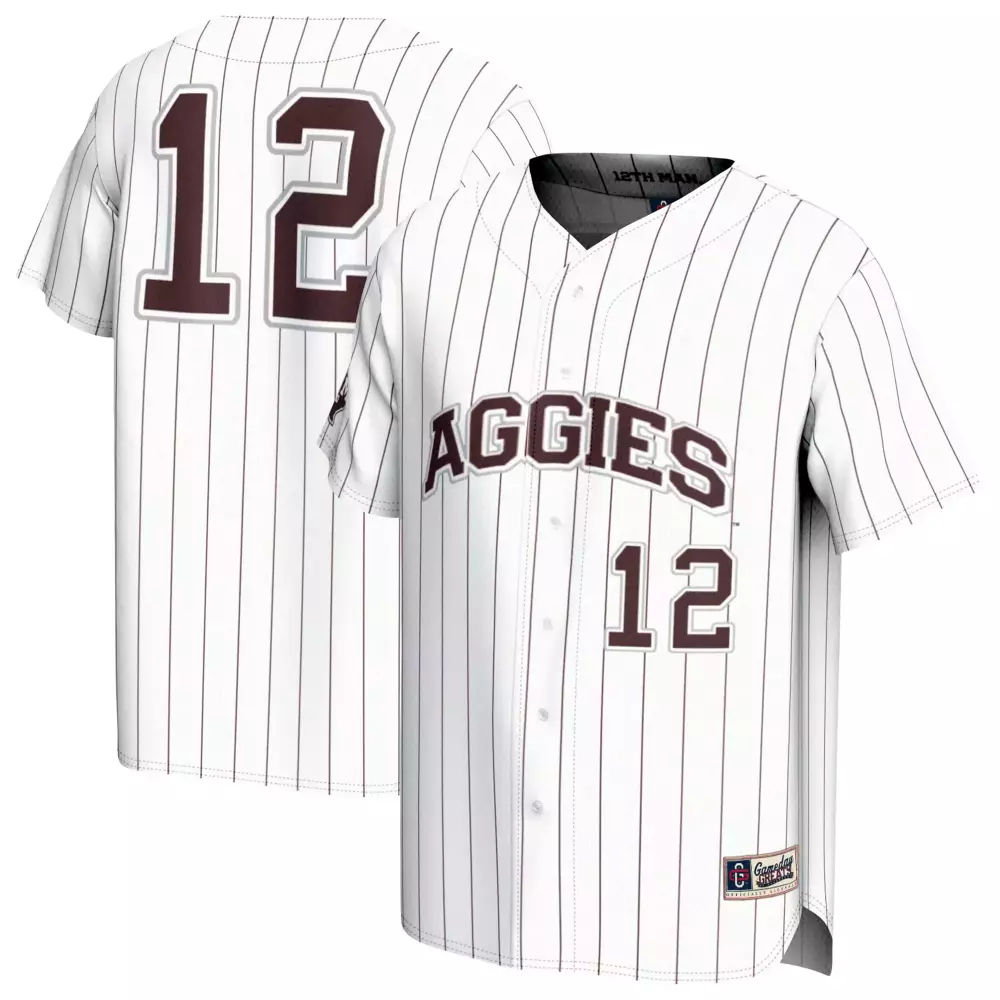 aggies baseball jersey 2023 men s all stitched vapor jersey white maroon pinstripe