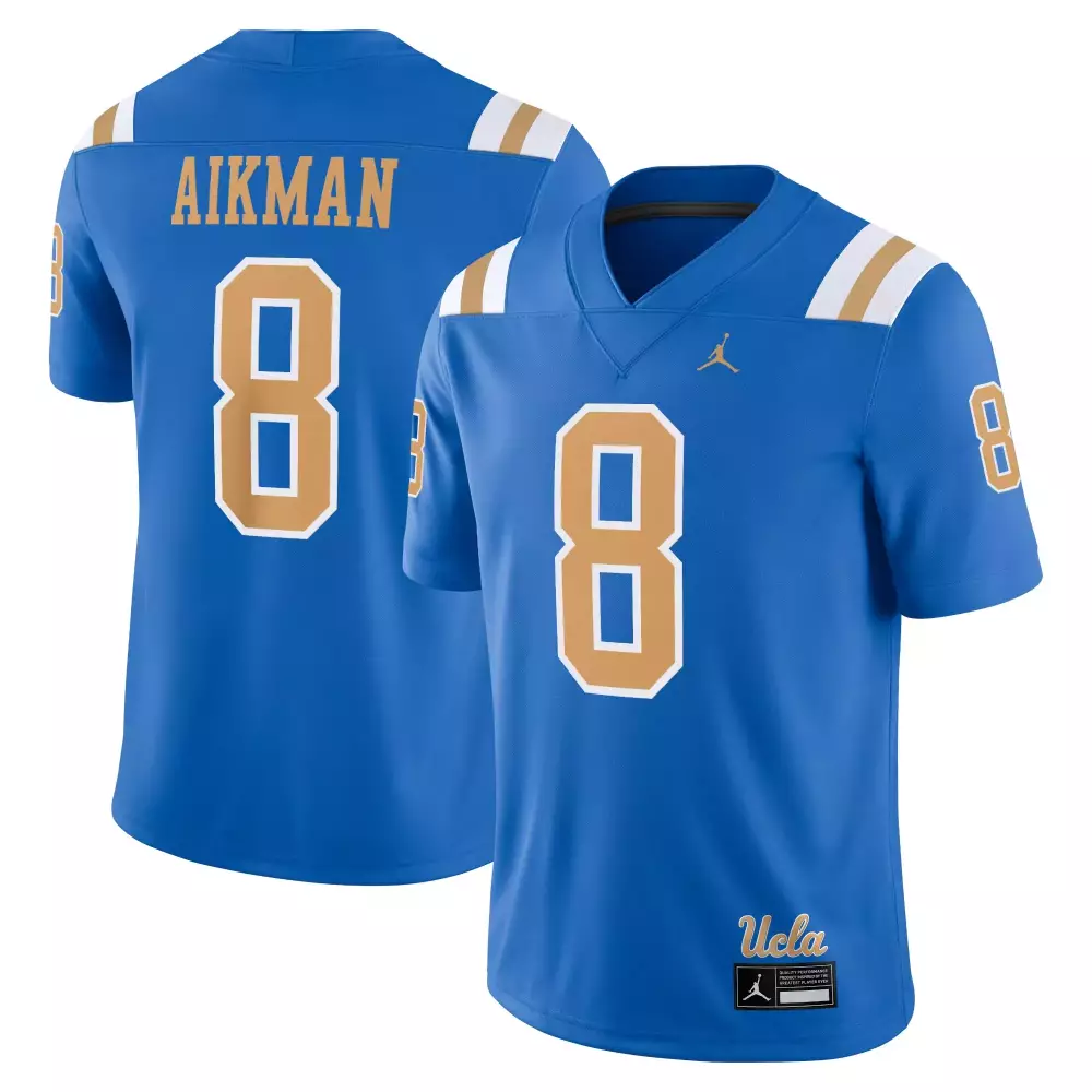 aikman 8 ucla 2023 men s all stitched vapor jersey blue