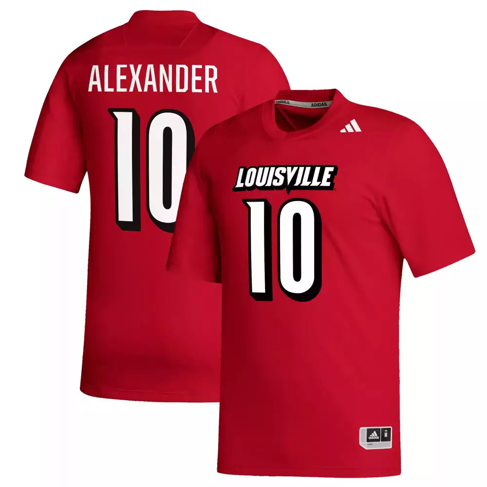 Alexander 10 Louisville 2023 Jersey | Stitched Vapor Red Edition | Fan Gear for Men, Women & Youth