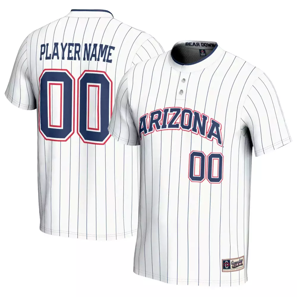 arizona white pinstripe custom jersey 00 all stitched vapor jersey men s 2023 quality edition bear down patch