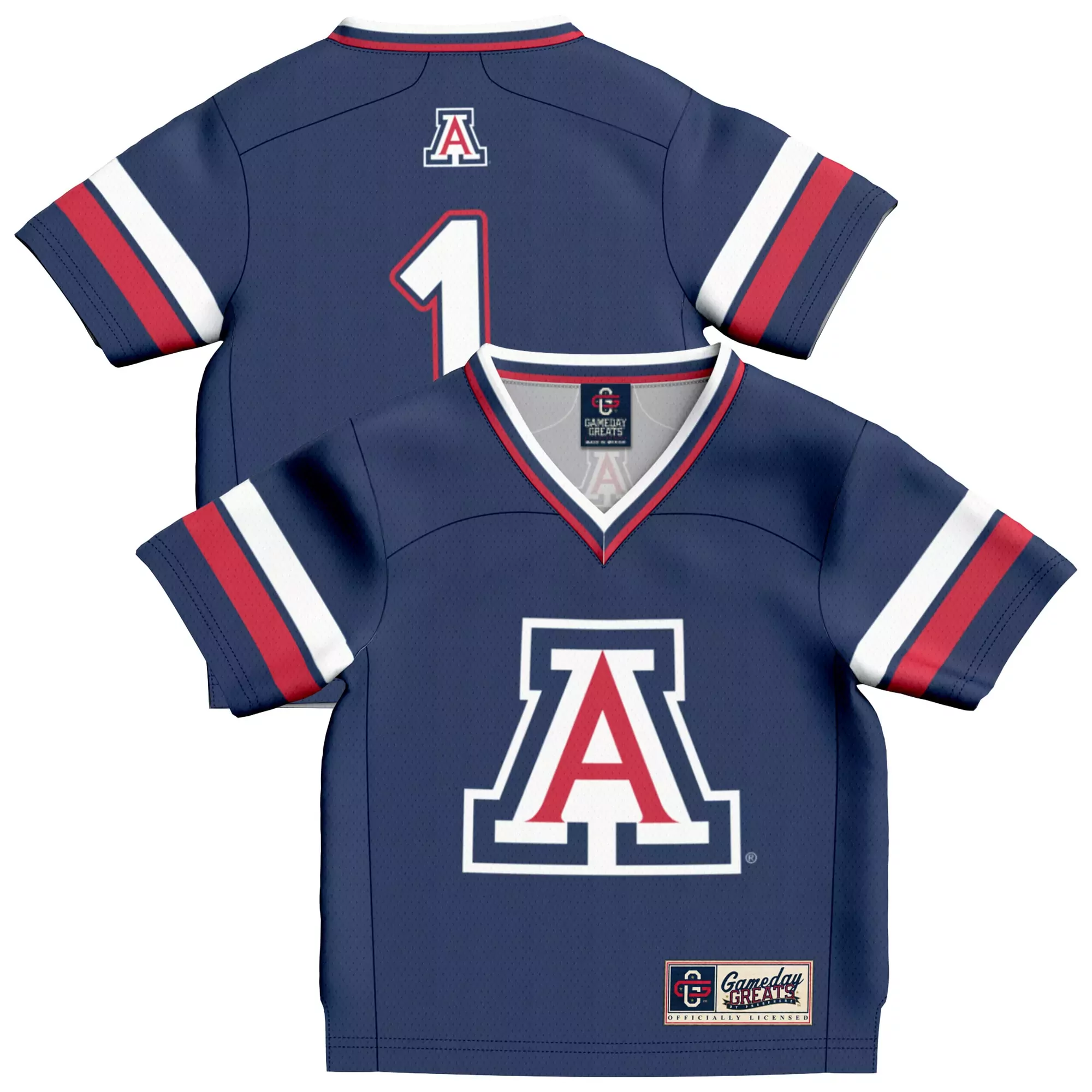 arizona wildcats 1 men s 2023 navy all stitched vapor jersey custom edition