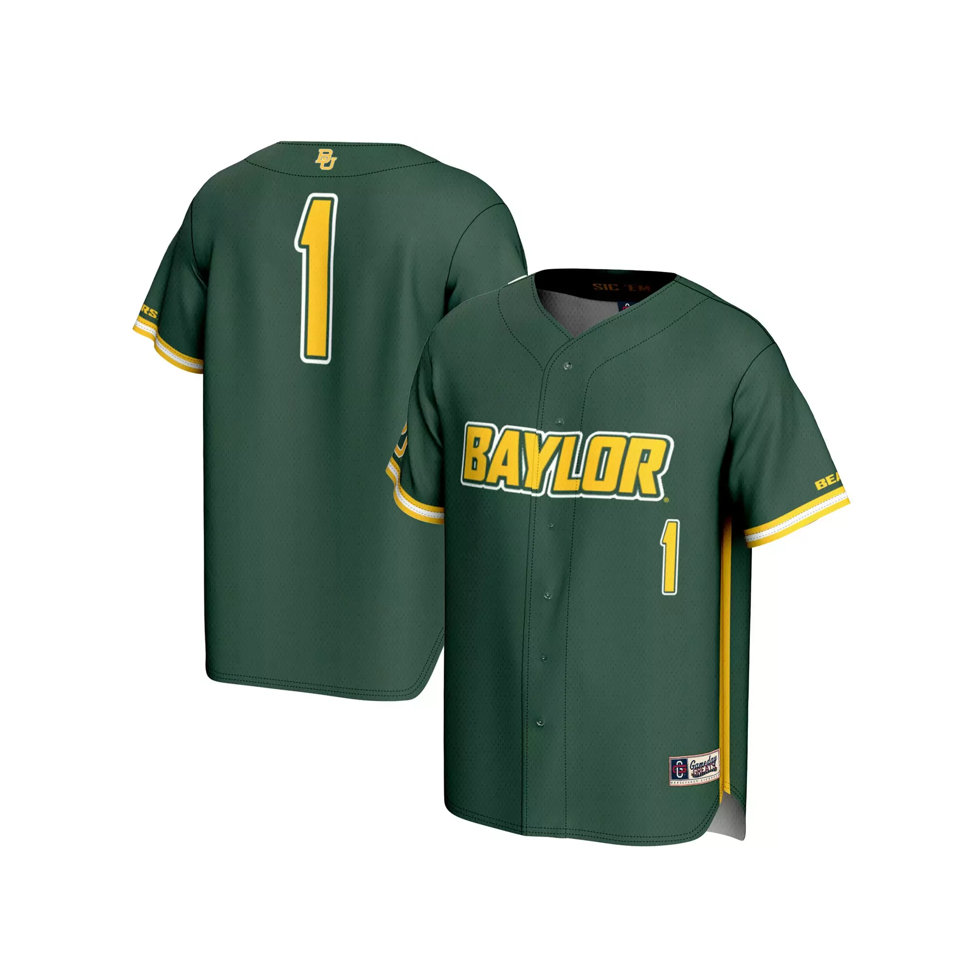 baylor bears gameday greats football jersey green