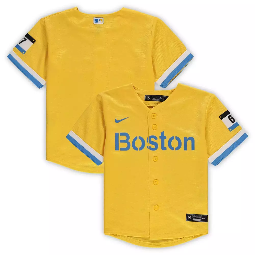 boston yellow jersey 2 2023 youth nike all stitched vapor jersey with patch 17