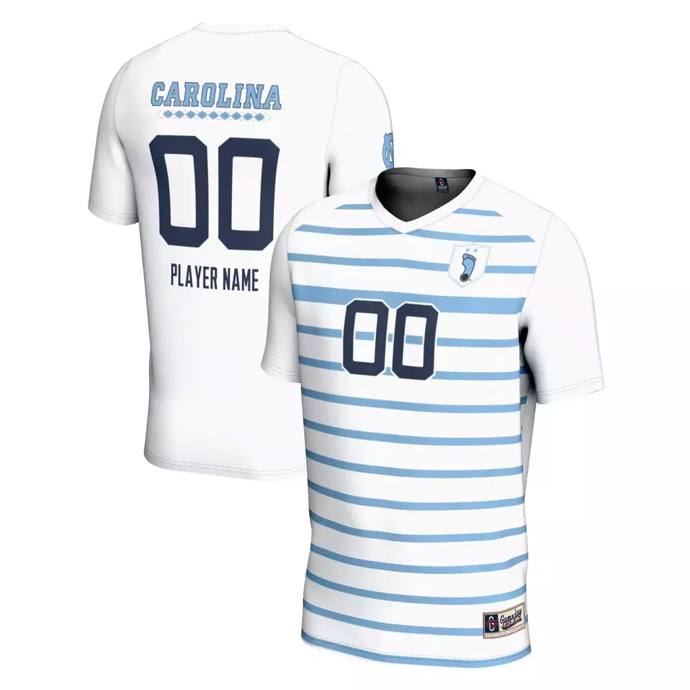 carolina 00 player name 2023 men s striped all stitched vapor jersey