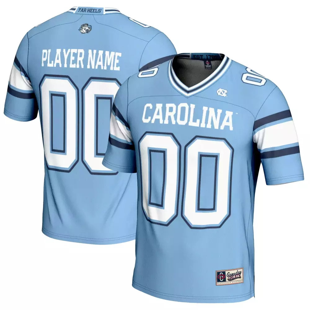 carolina tar heels player name 00 2023 men s all stitched vapor jersey light blue 1