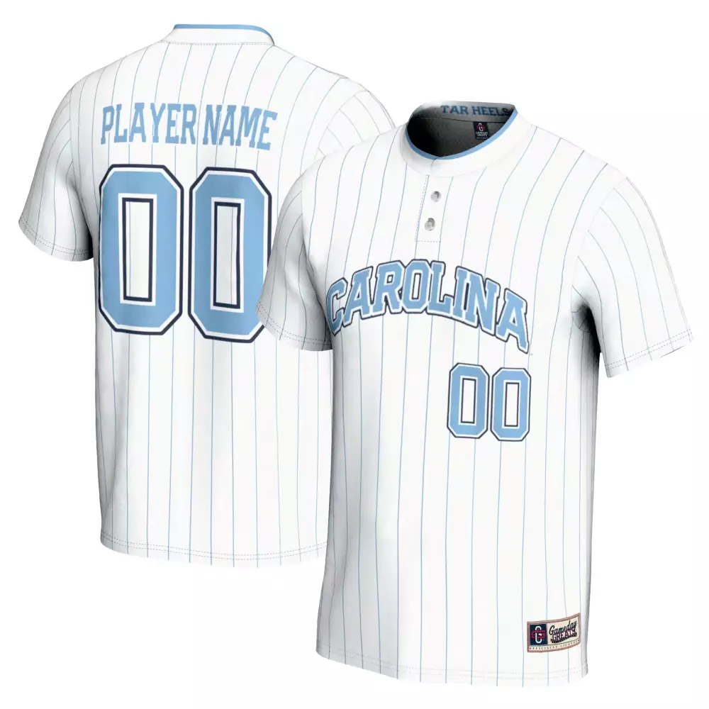carolina tar heels player name 00 2023 men s all stitched vapor jersey white pinstripe
