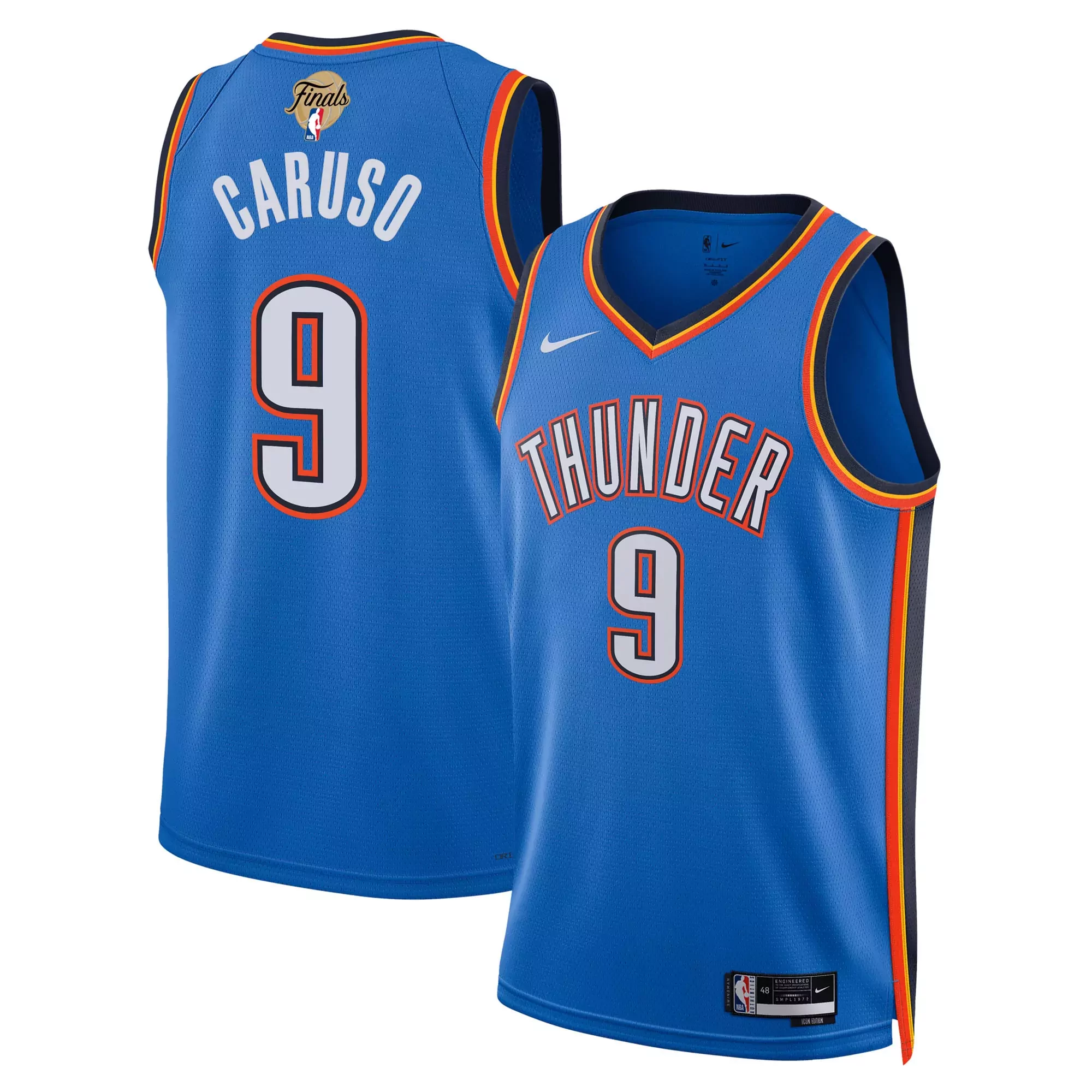alex caruso oklahoma city thunder fanatics fast break replica player jersey icon edition blue