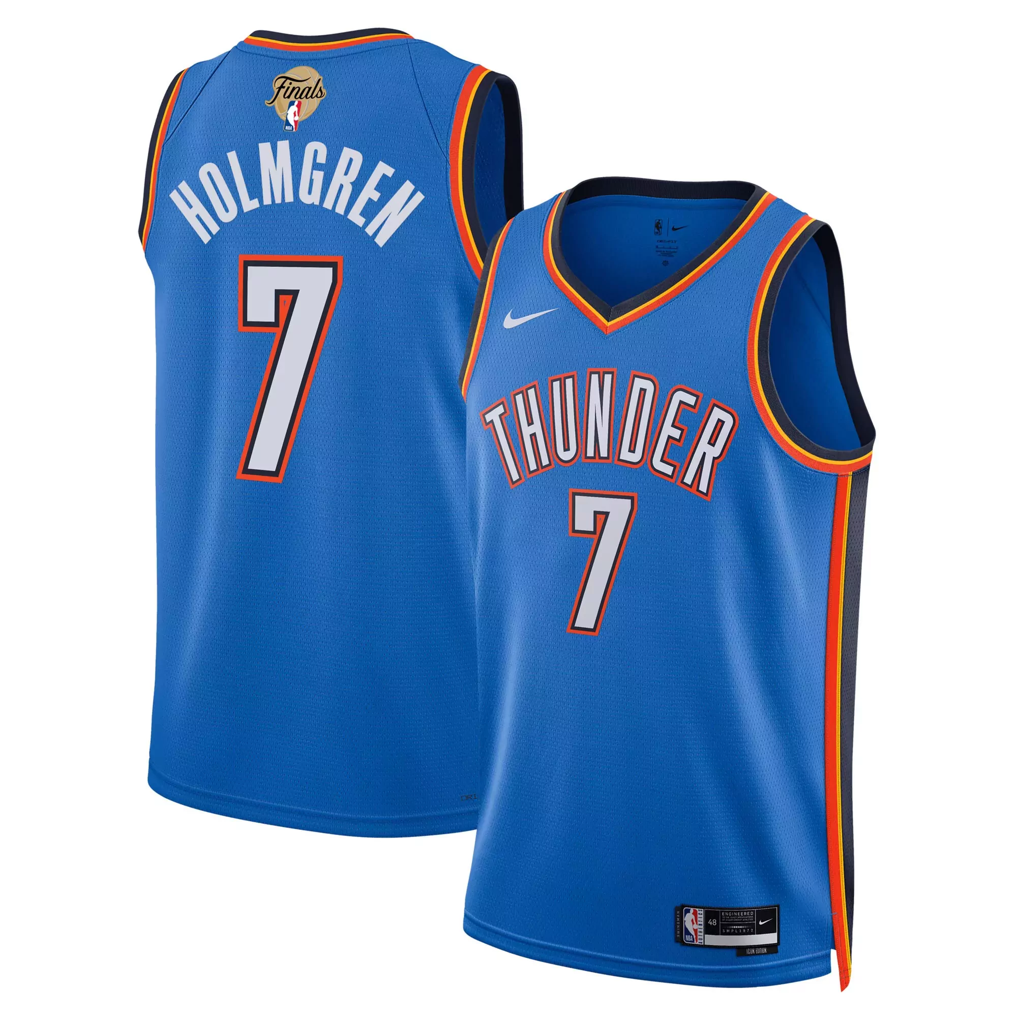 chet holmgren 7 men s oklahoma city thunder vapor stitched jersey 2023 white embroidered patch