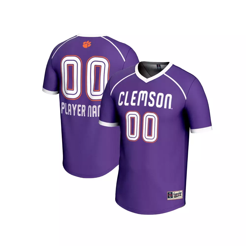 clemson purple custom jersey 00 player name 2023 men s all stitched vapor jersey