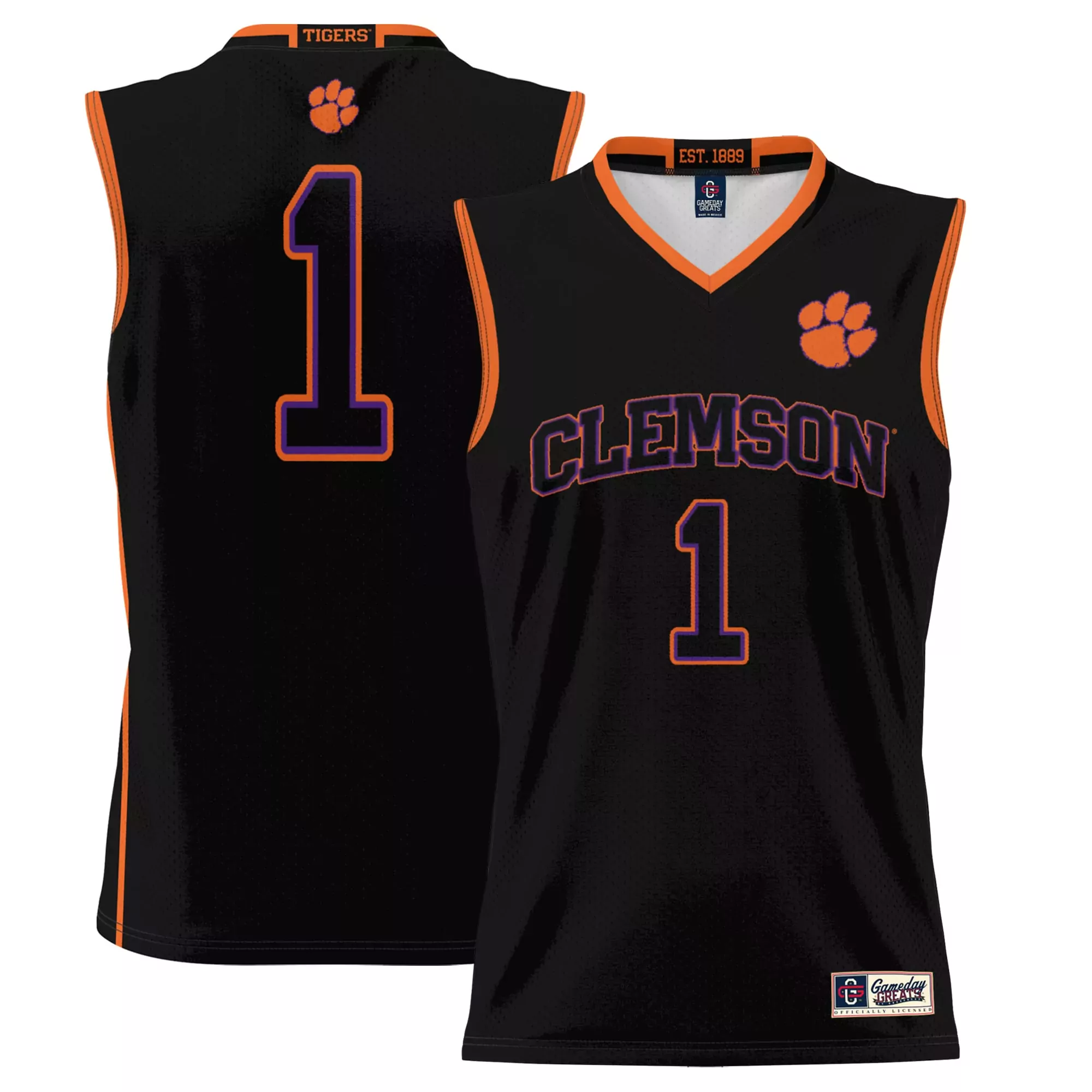 clemson tigers 1 2023 men s all stitched vapor jersey white purple orange custom edition