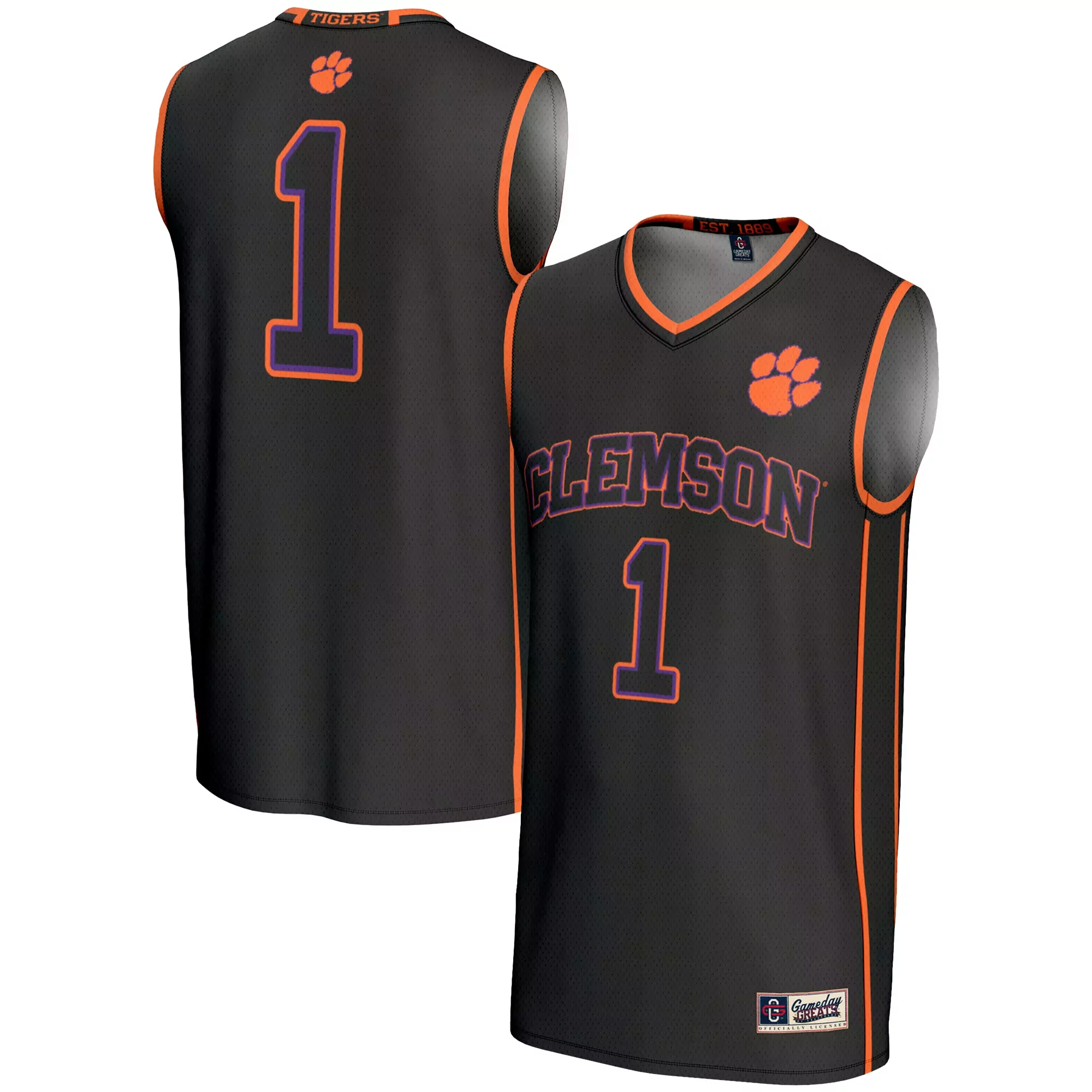 clemson tigers 1 2023 men s all stitched vapor jersey white purple orange custom edition