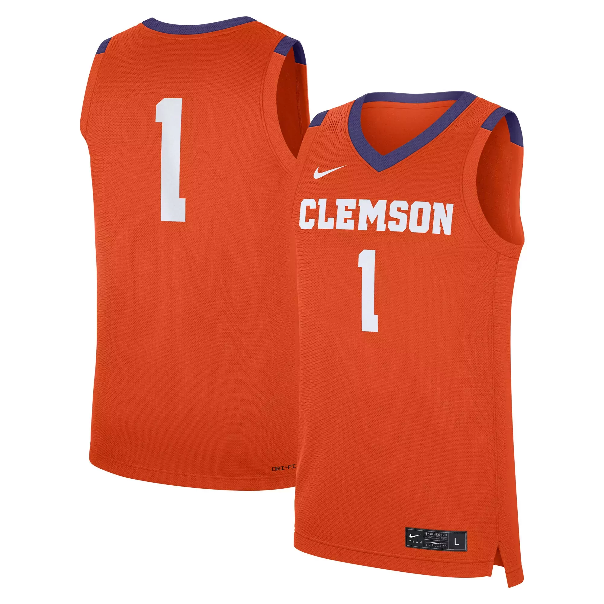 clemson tigers 1 orange men s all stitched vapor jersey 2023 1