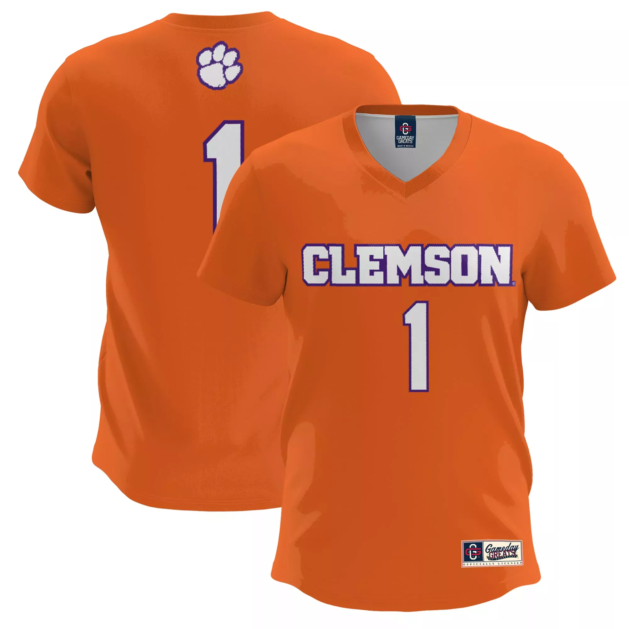 clemson tigers 1 orange men s all stitched vapor jersey 2023 1