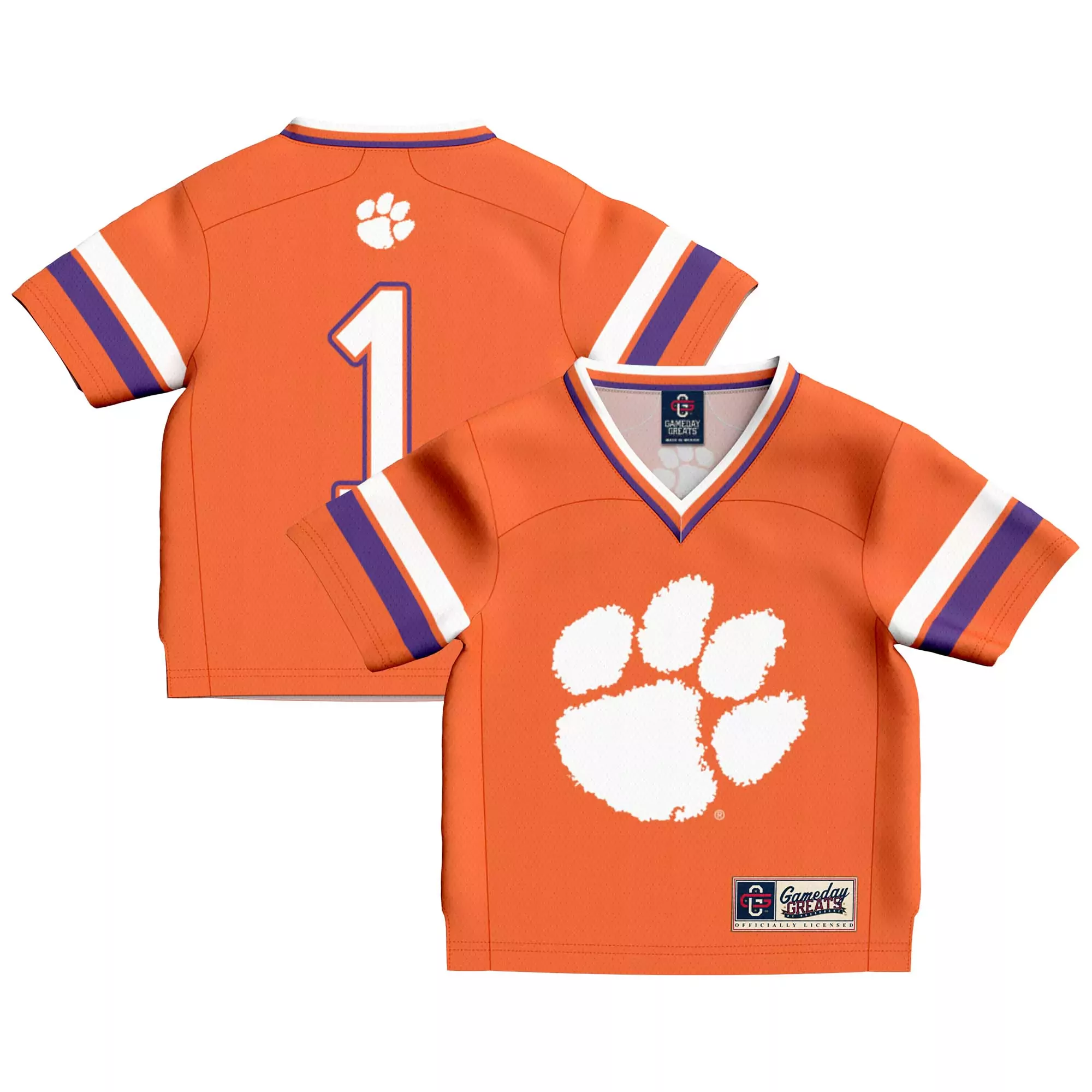 clemson tigers 1 orange men s all stitched vapor jersey 2023 1