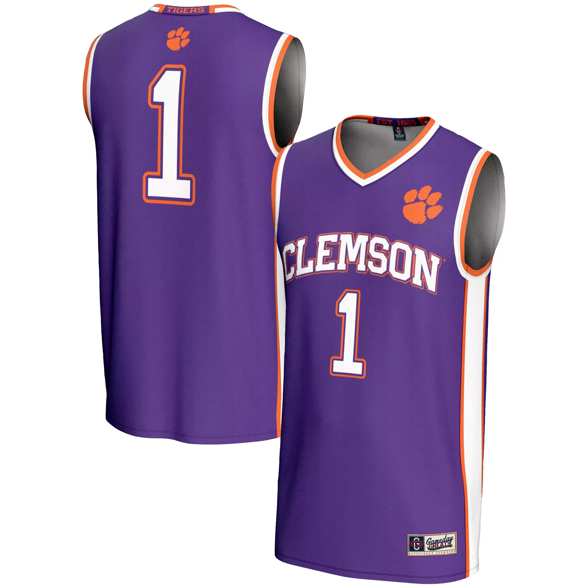 clemson tigers 1 orange men s all stitched vapor jersey 2023 1
