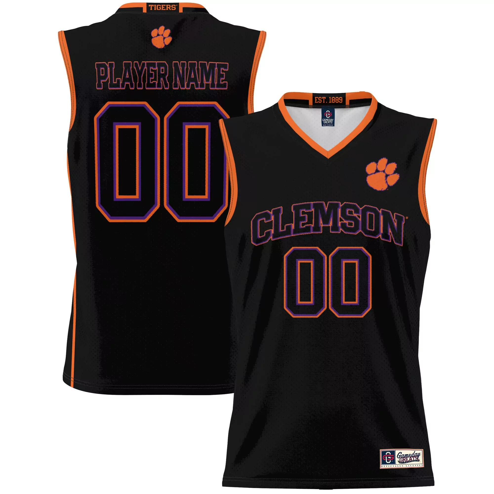 clemson tigers custom jersey 00 black 2023 men s all stitched vapor jersey 1