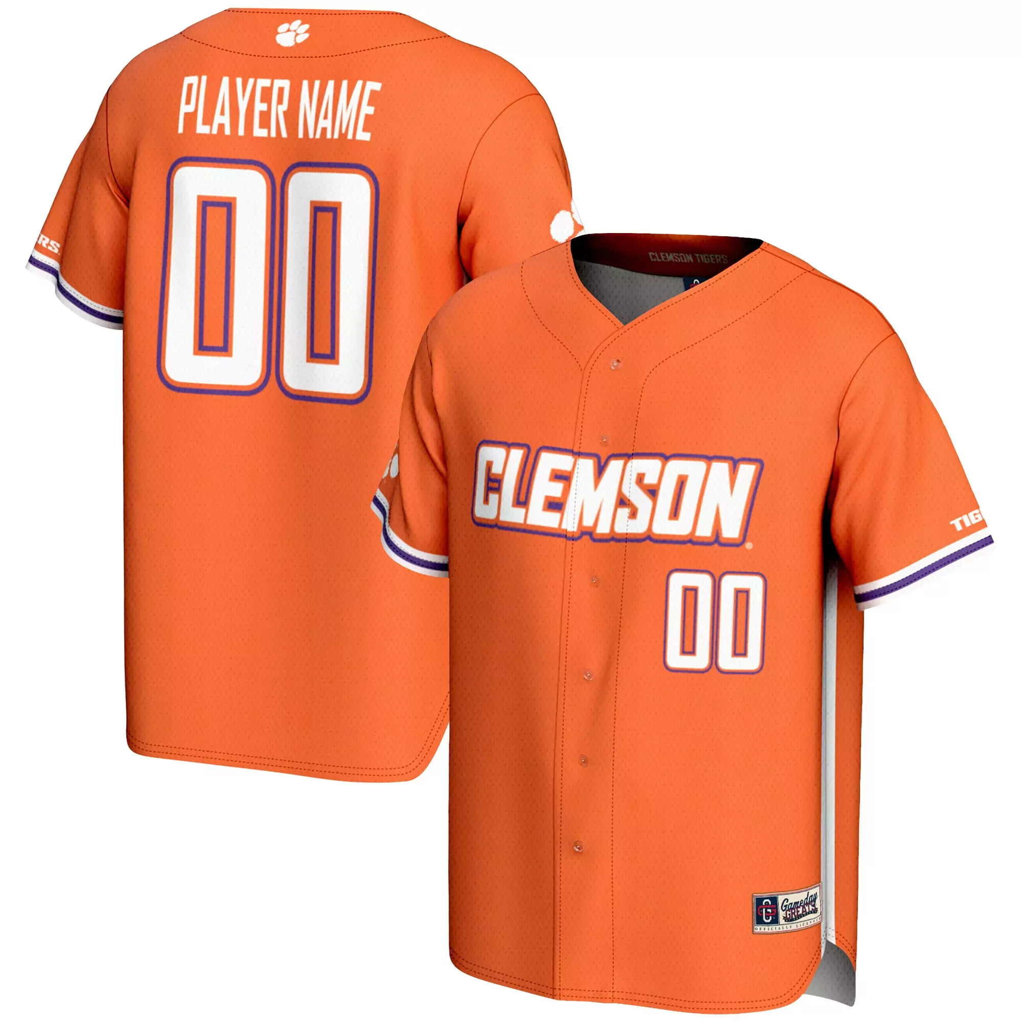 clemson tigers custom jersey 00 orange 2023 men s all stitched vapor jersey