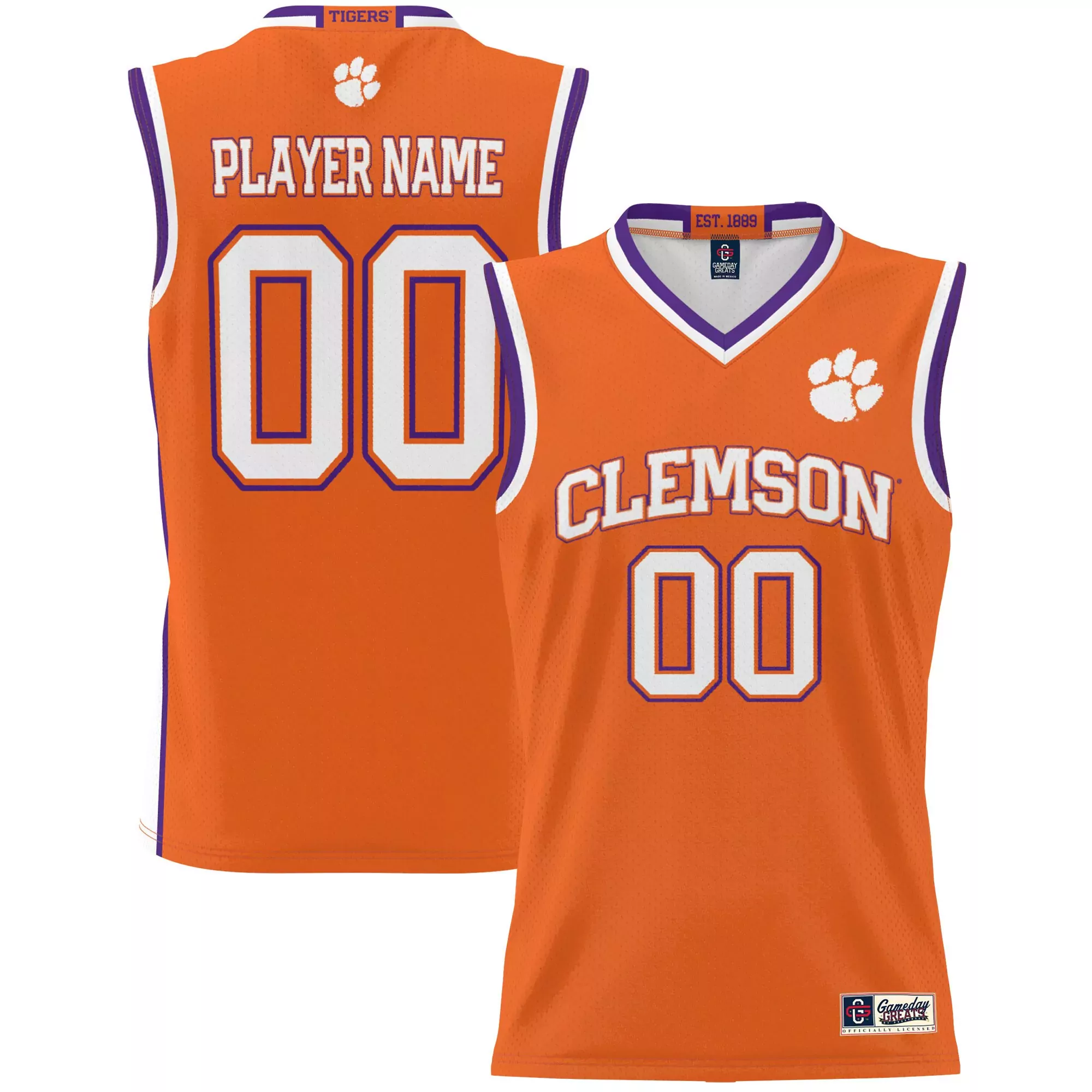 clemson tigers custom jersey 00 orange 2023 men s all stitched vapor jersey