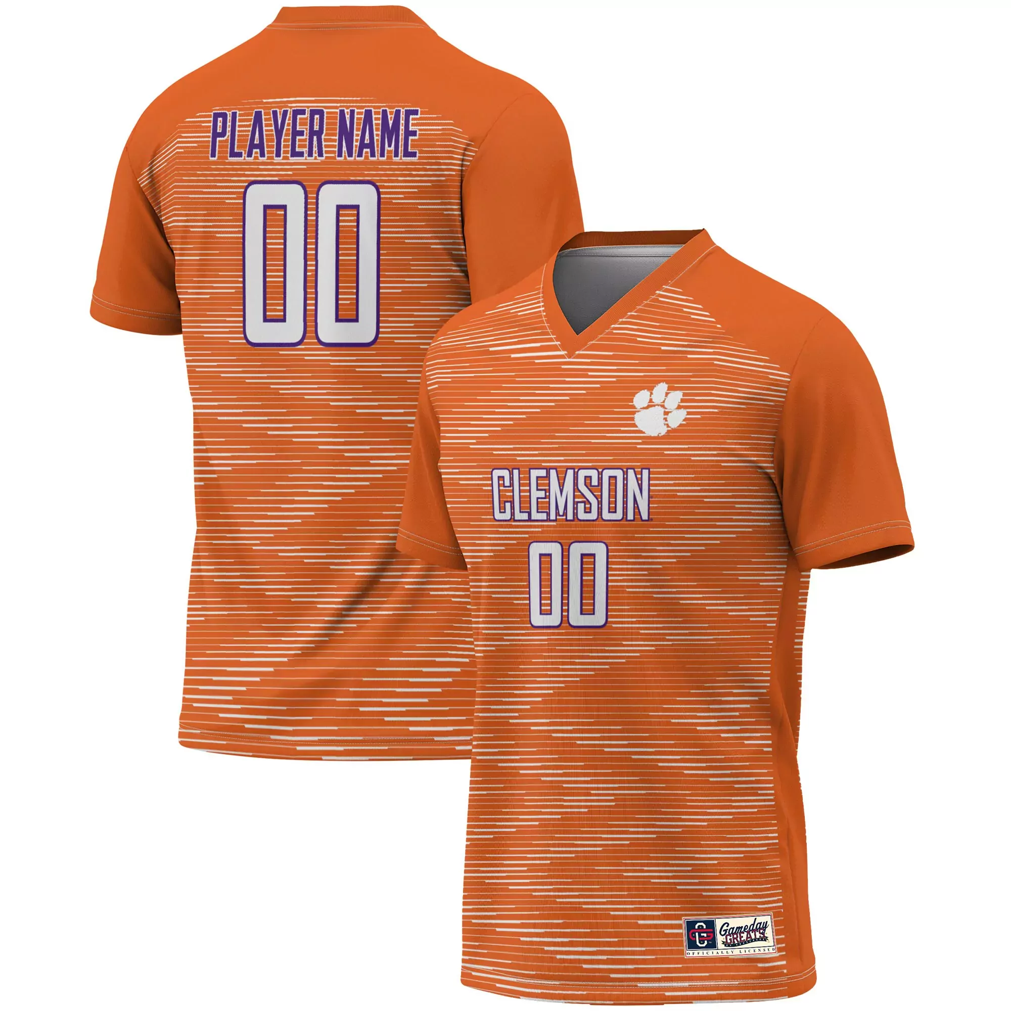 clemson tigers custom jersey 00 orange 2023 men s all stitched vapor jersey