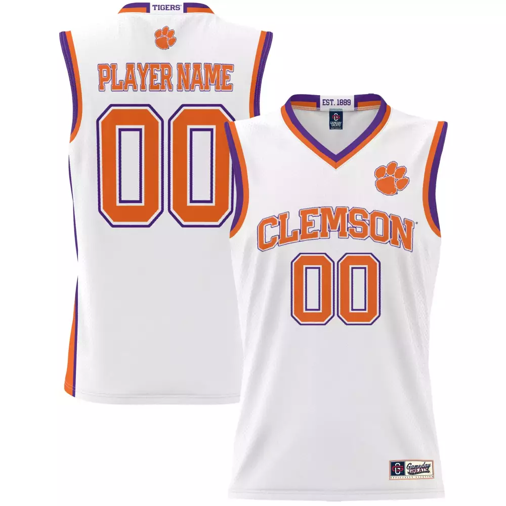 clemson tigers custom jersey 00 white 2023 men s all stitched vapor jersey with usa patch 1