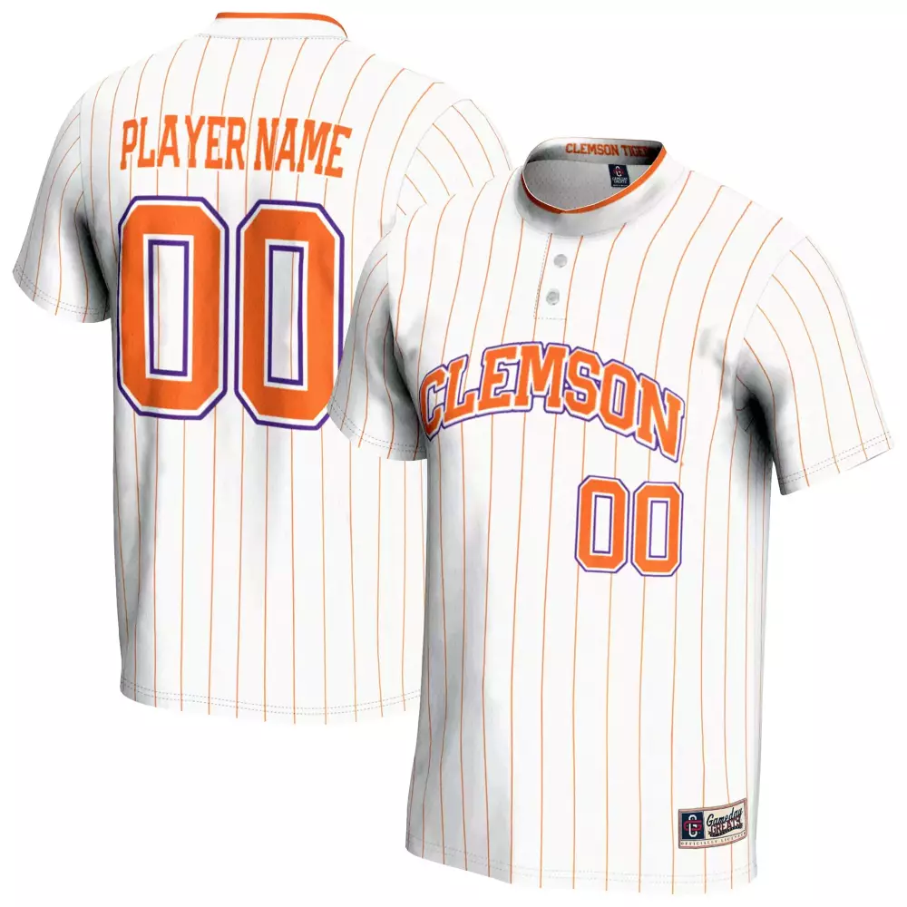 clemson tigers custom jersey 00 white orange 2023 men s all stitched vapor jersey 3