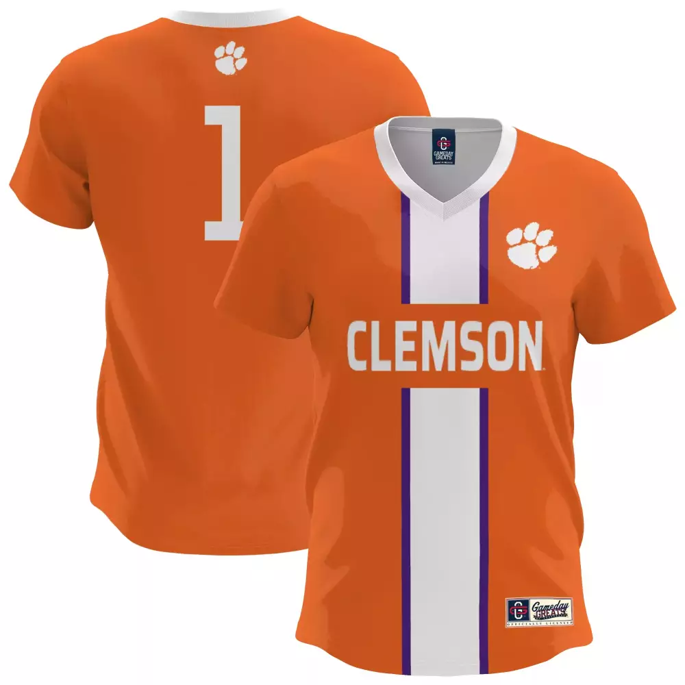 clemson tigers jersey 1 2023 men s orange all stitched vapor jersey 1