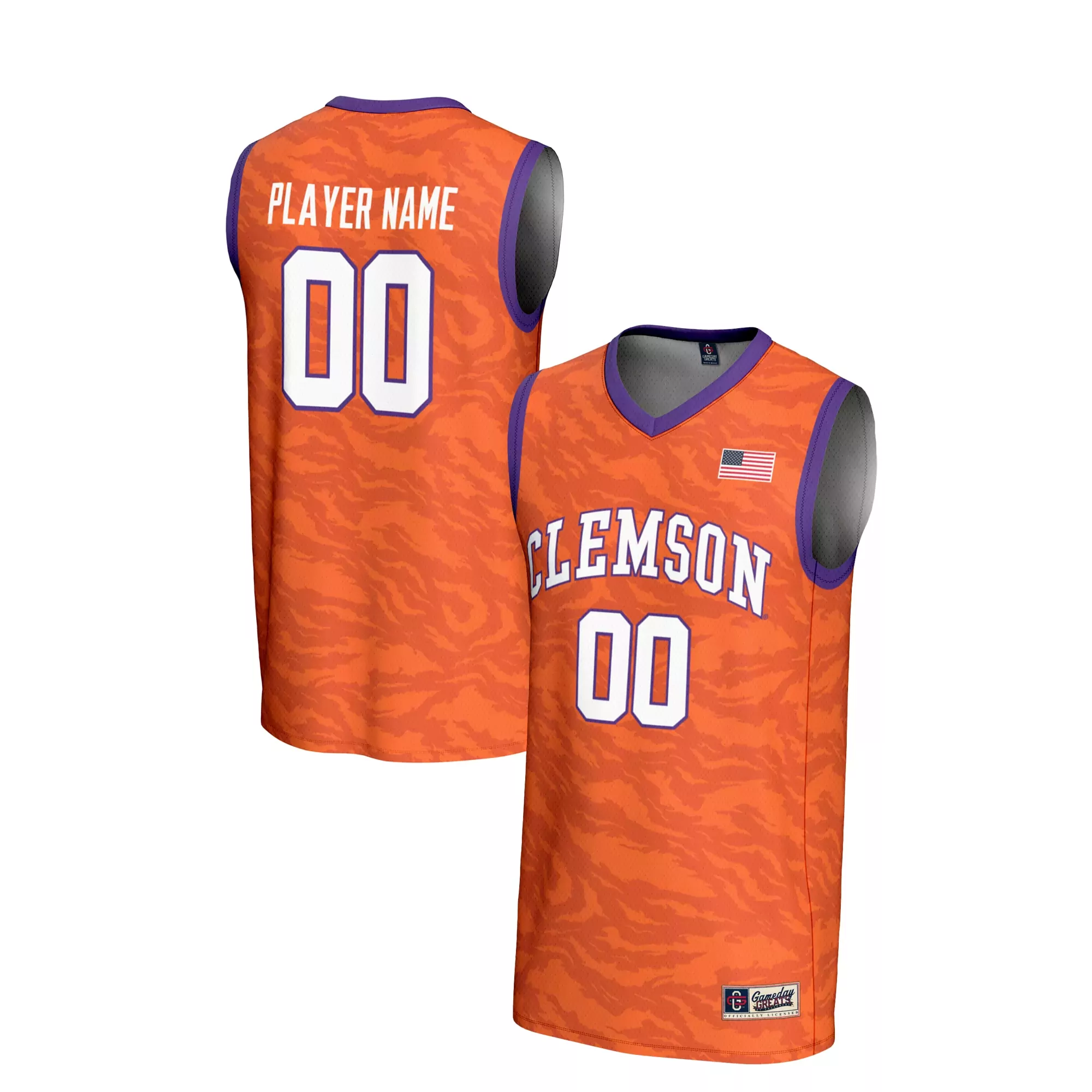 clemson tigers orange all stitched vapor jersey 2023 men s custom 00 palm tree edition