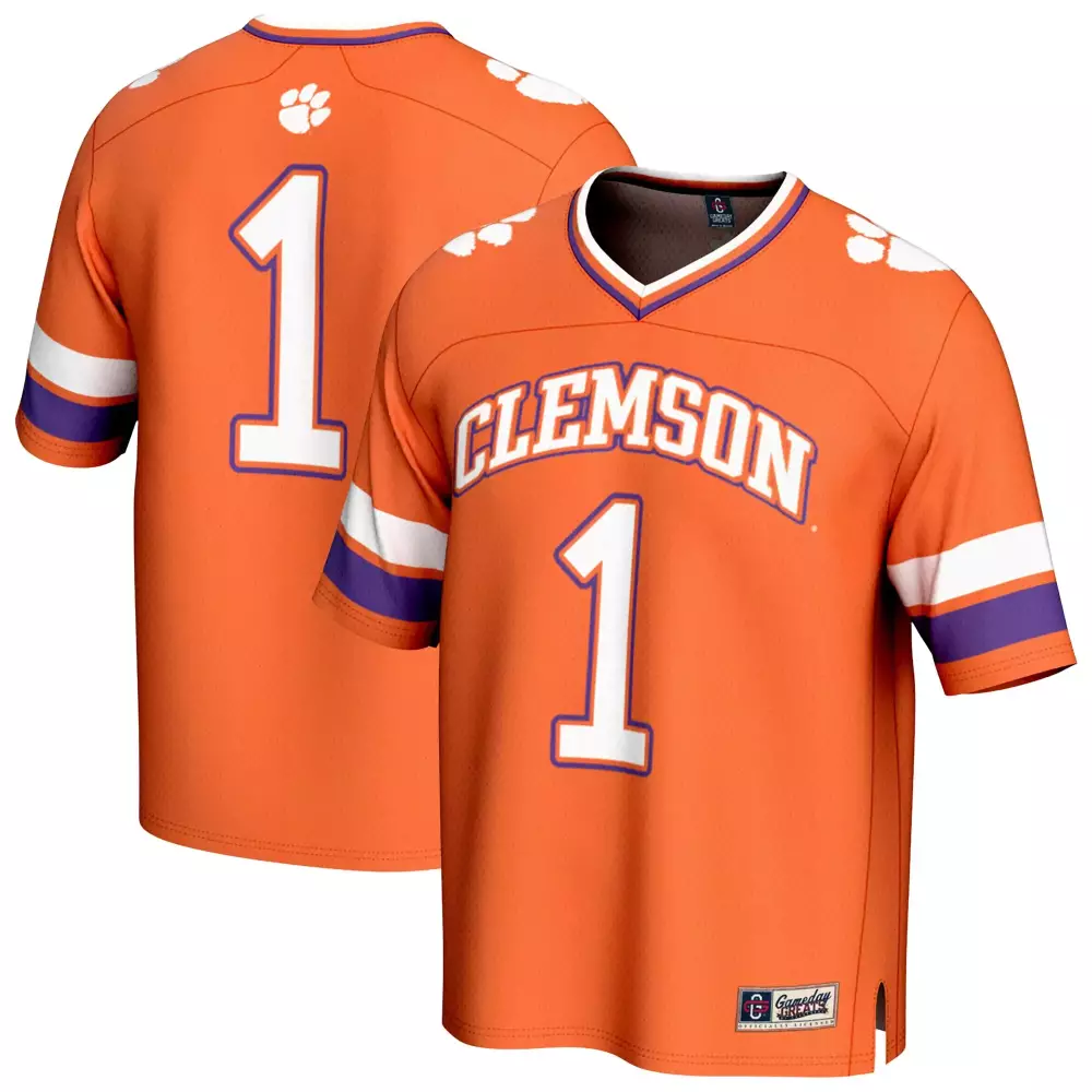 clemson tigers orange jersey 1 2023 men s all stitched vapor jersey