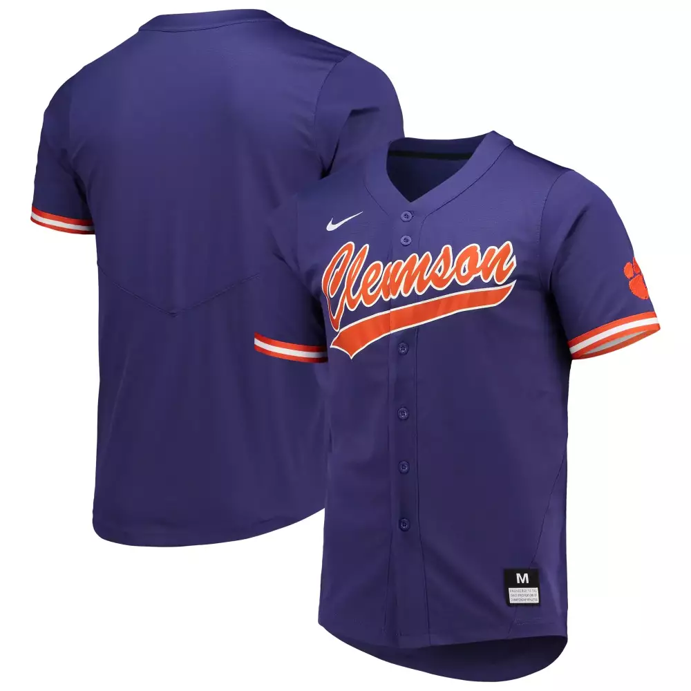 clemson tigers purple baseball jersey 2023 men s all stitched vapor jersey