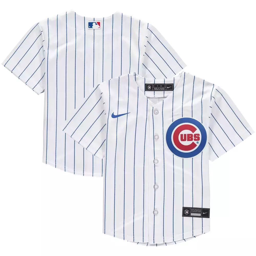 cubs white pinstripe jersey 2023 youth all stitched vapor jersey