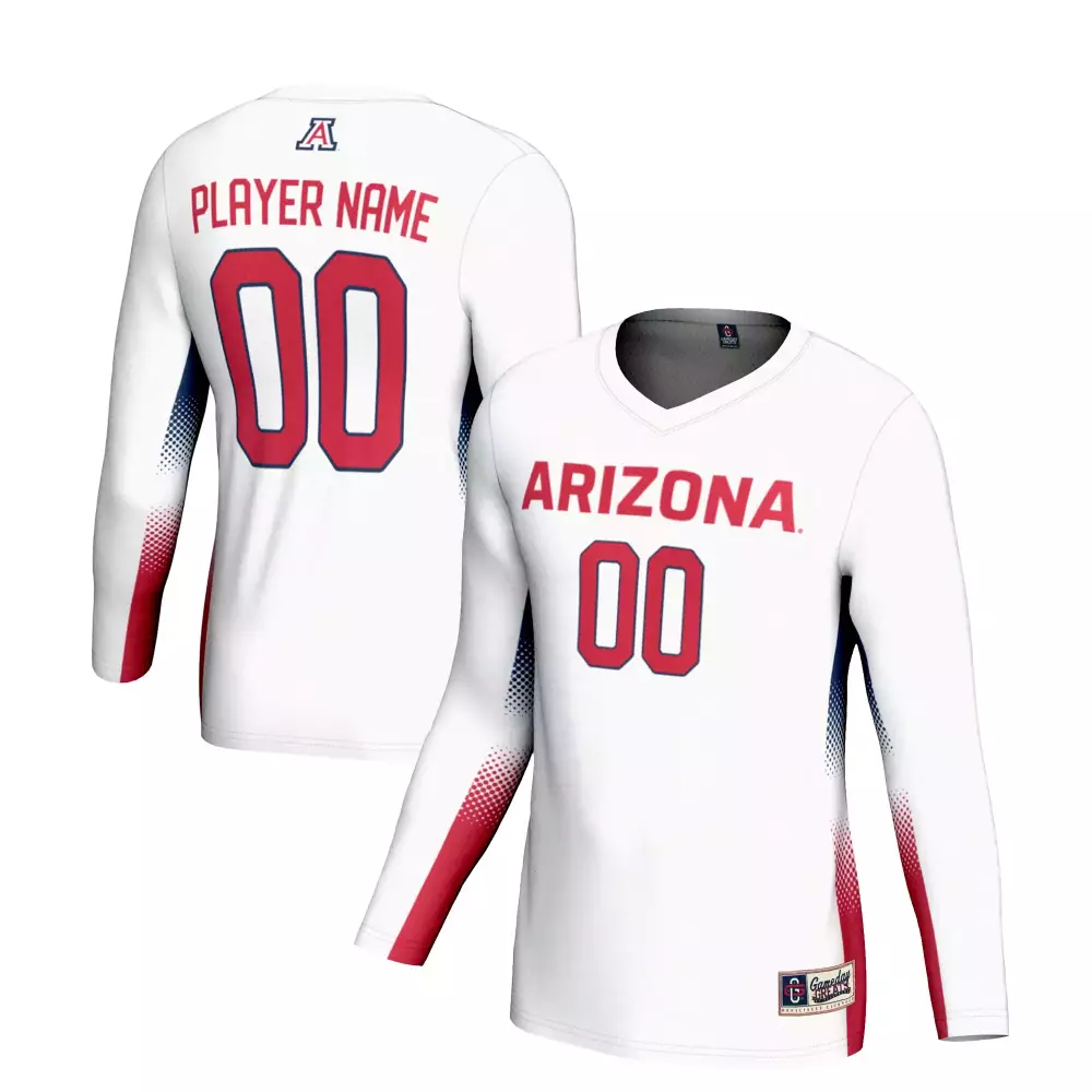 custom arizona wildcats white long sleeve all stitched vapor jersey 00 2023 men s edition