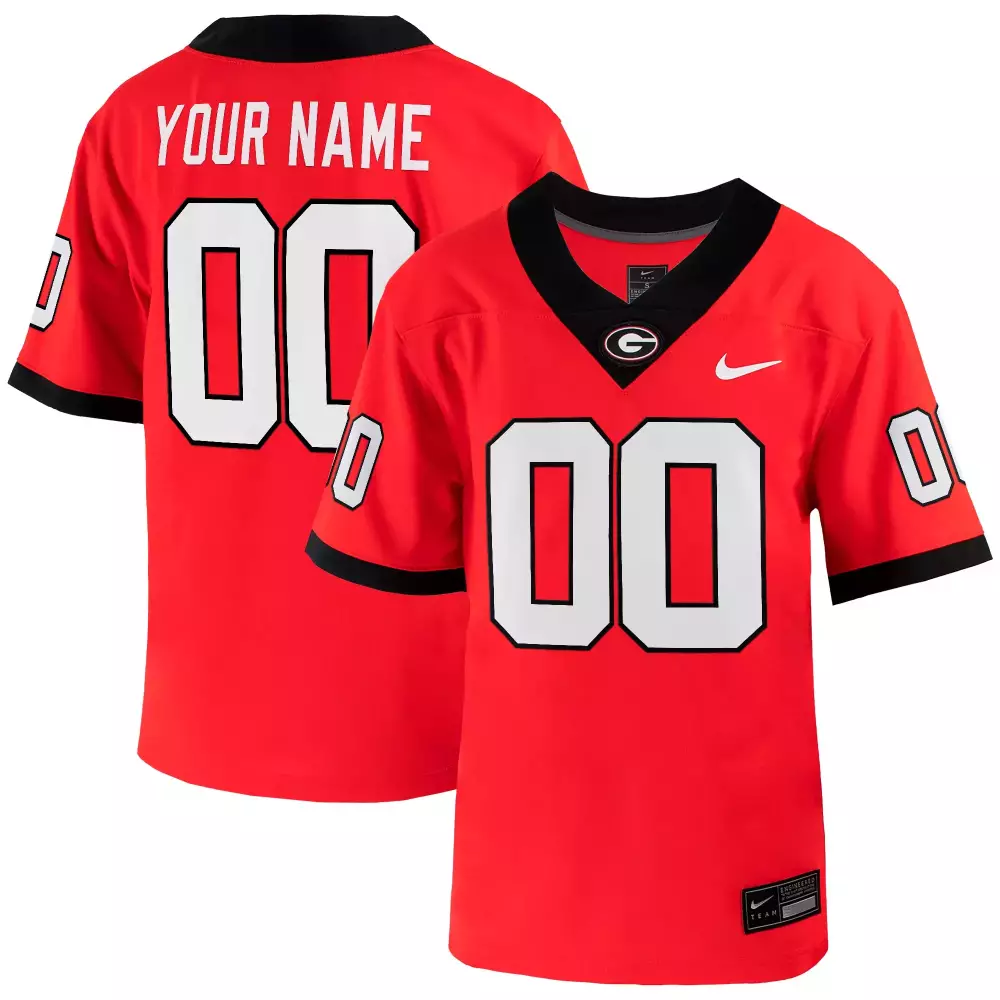 Custom Georgia Bulldogs Red 00 Jersey 2023 | Stitched Youth Nike Design | Limited Edition Fan Gear | For Men, Women & Youth