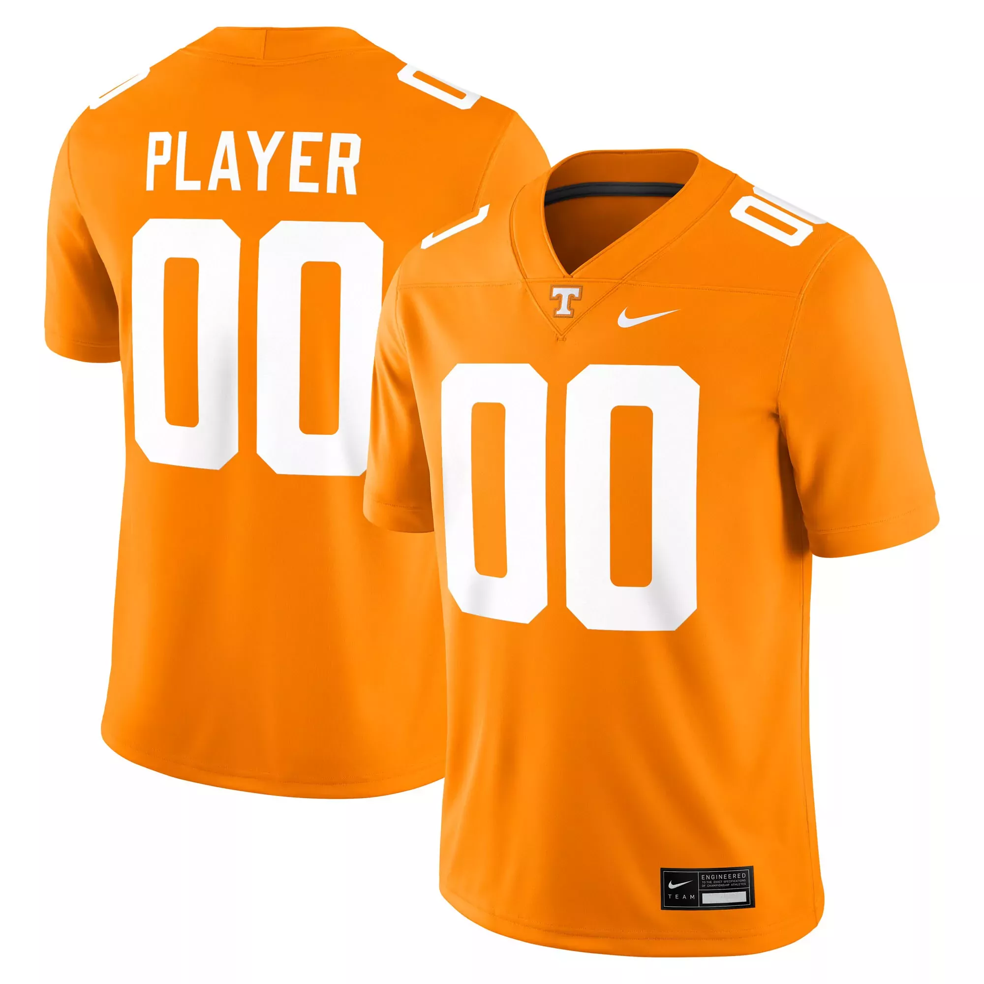custom tennessee volunteers orange jersey 00 player 2023 men s all stitched vapor jersey