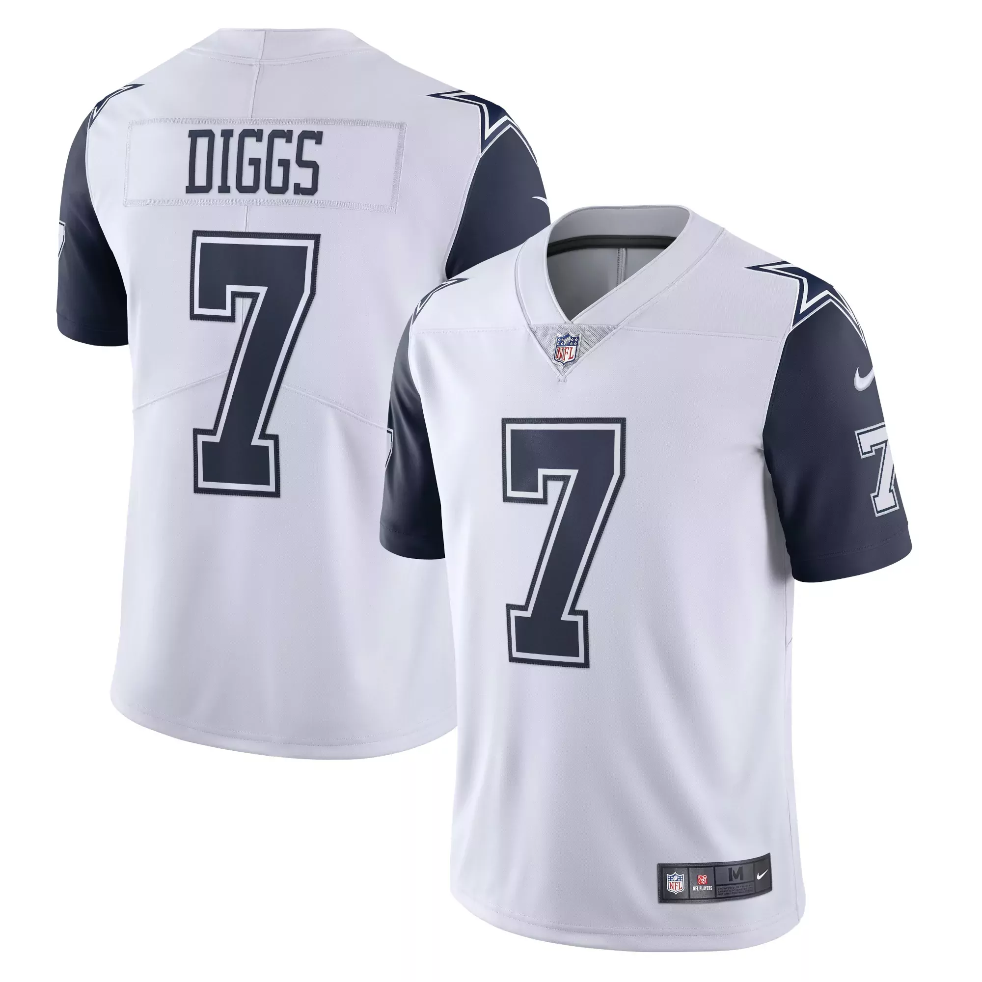 diggs 7 dallas cowboys 2023 men s stitched vapor jersey white navy nfl edition