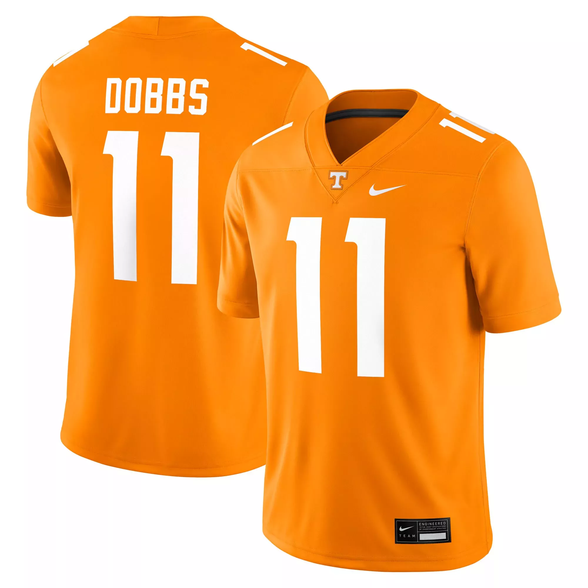 Dobbs 11 Men'S Tennessee Volunteers Stitched Jersey Smokey Grey 2025 Name Patch
