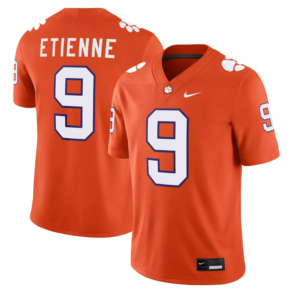 clemson tigers youth orange 1 nike all stitched vapor jersey 2023