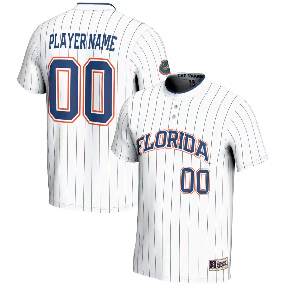 Custom Florida Gators 00 2023 Vapor Jersey | White Pinstripe The Swamp Edition | Fan Gear for Men, Women & Youth