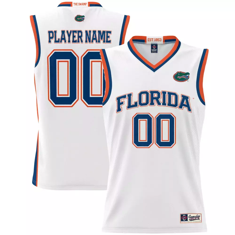 Custom Florida Gators 00 2023 Vapor Jersey | White Pinstripe The Swamp Edition | Fan Gear for Men, Women & Youth