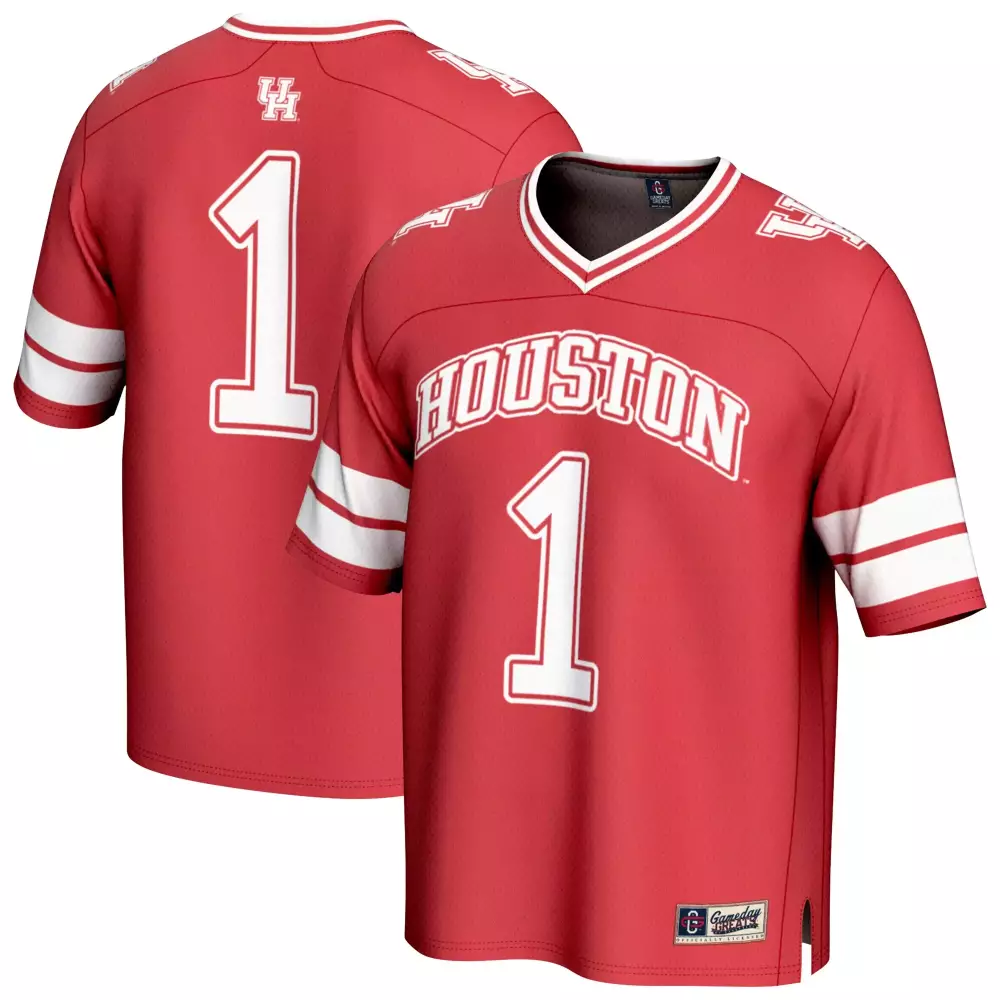 houston cougars red custom jersey with xii patch your name number 00