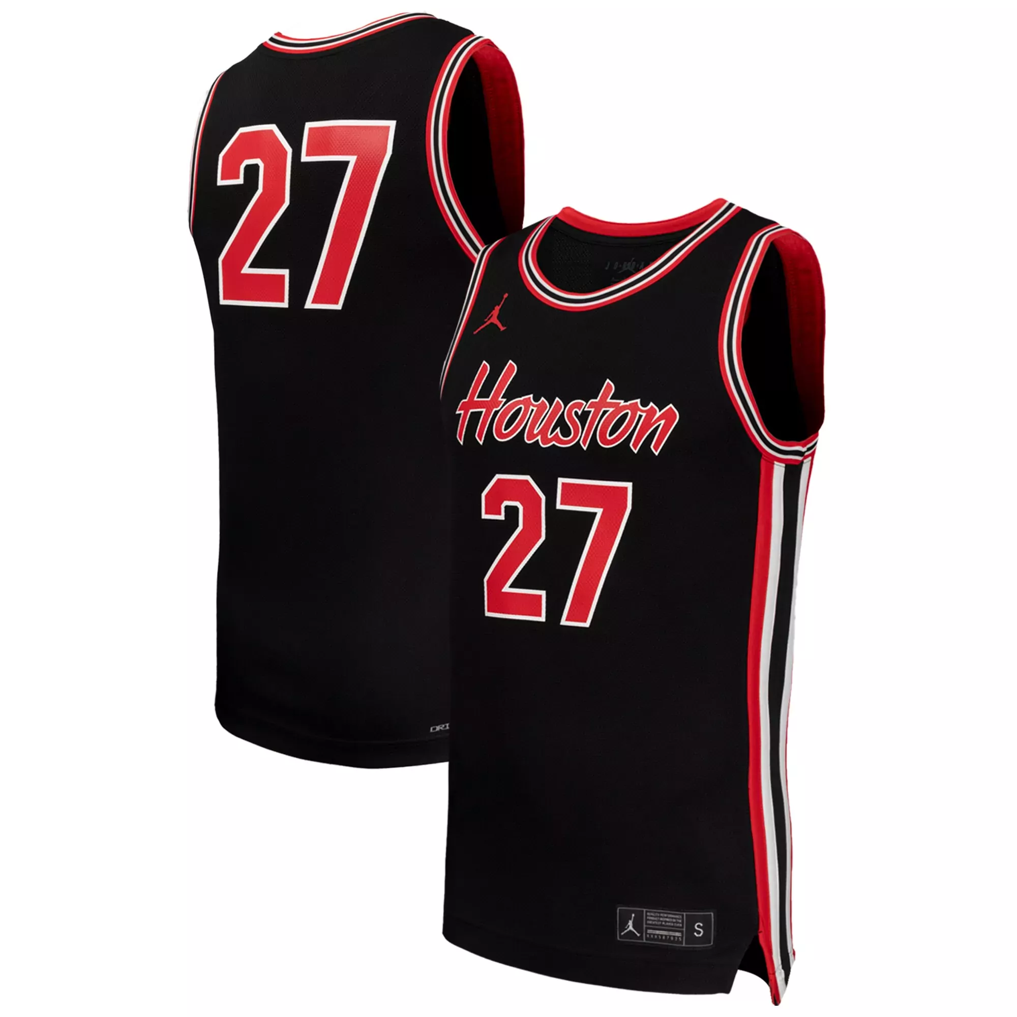houston rockets fanatics fast break replica custom jersey statement edition black