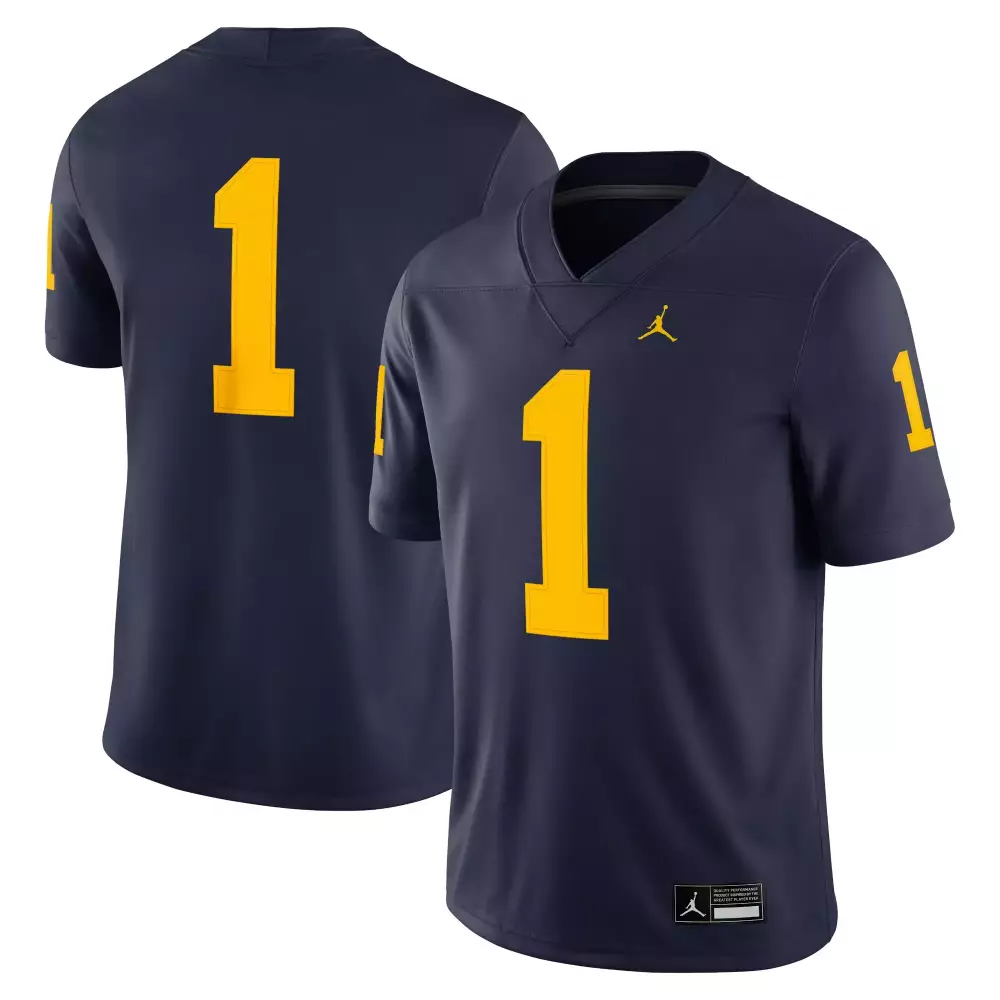 Johnson 2 Michigan Wolverines Navy Jersey | 2024 National Champions All Stitched | Limited Edition Fan Gear for Men, Women & Youth