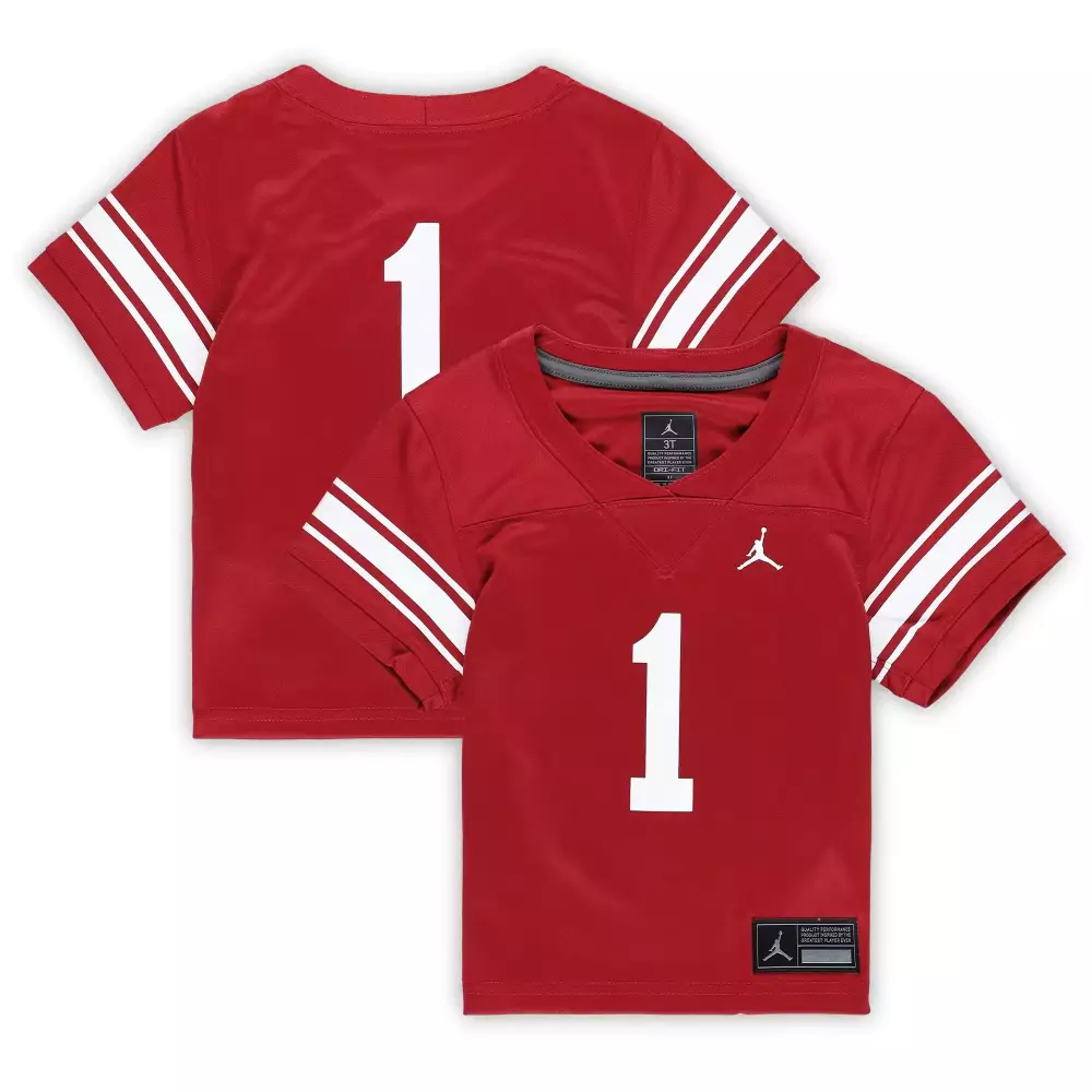 jordan 1 red youth jersey 2023 all stitched vapor jersey