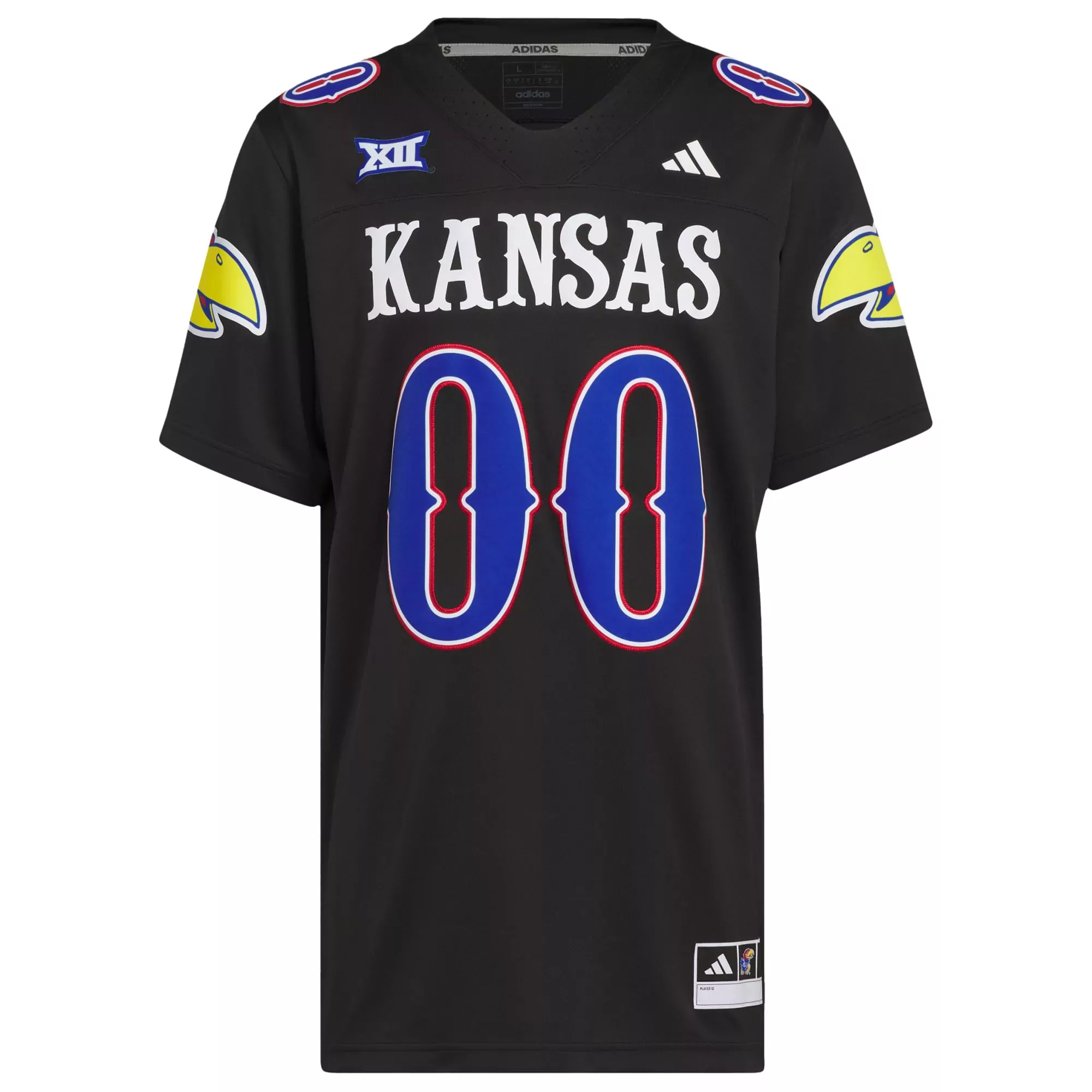 kansas jayhawks blue all stitched vapor jersey 2023 men s edition