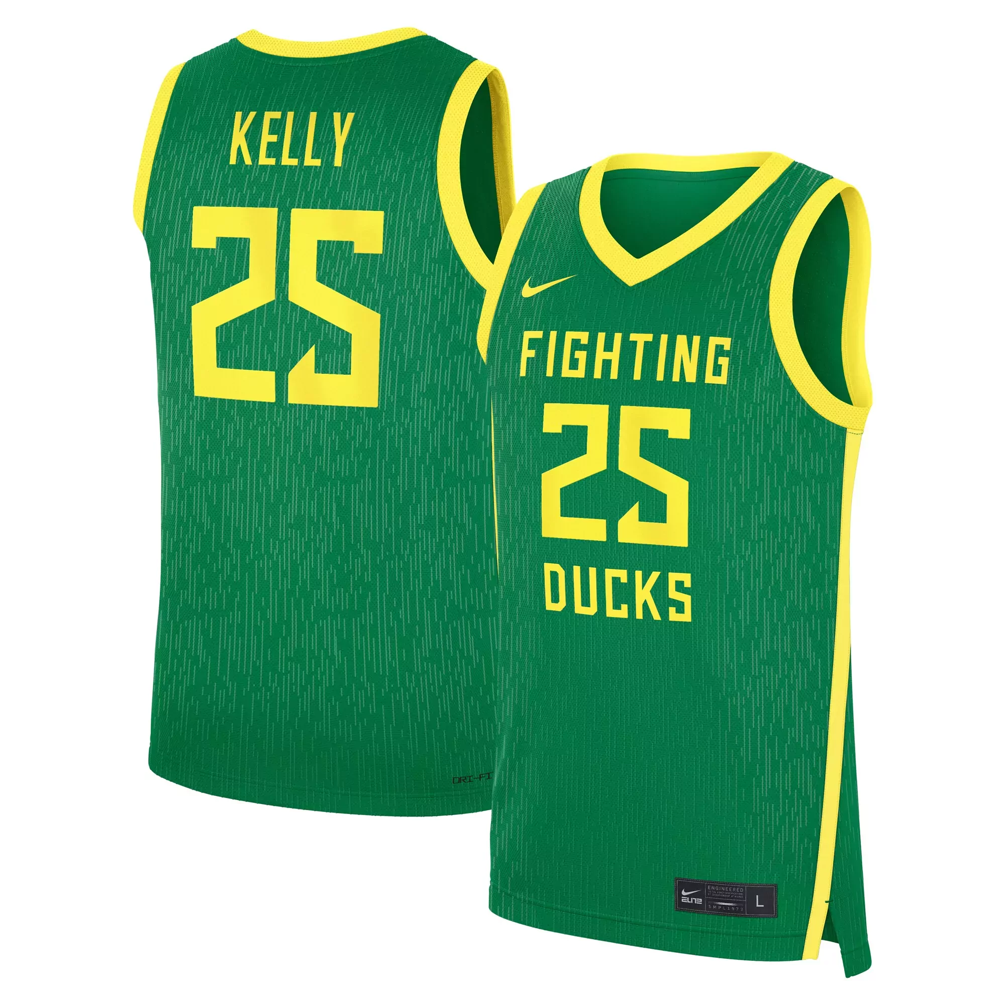 kelly 25 oregon fighting ducks 2023 men s all stitched vapor jersey green edition