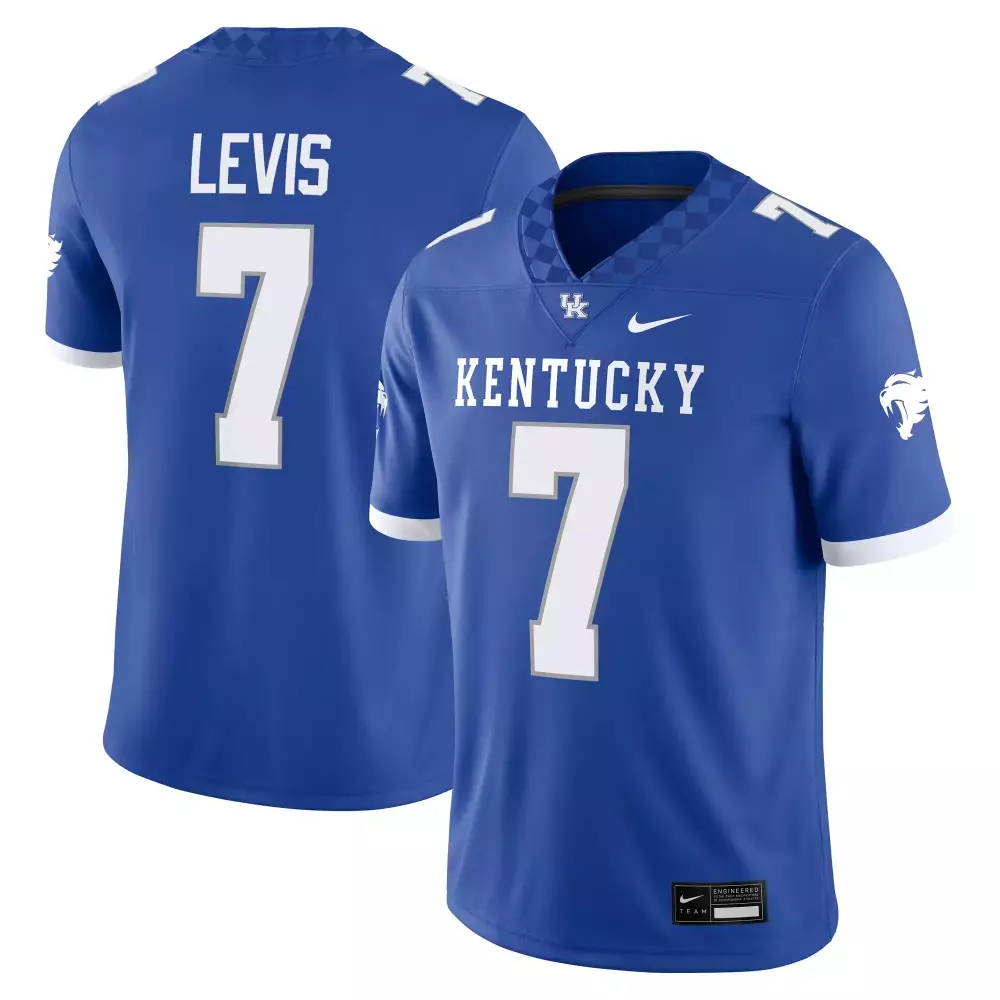 levis 7 kentucky wildcats 2023 men s nike all stitched vapor jersey blue quality edition