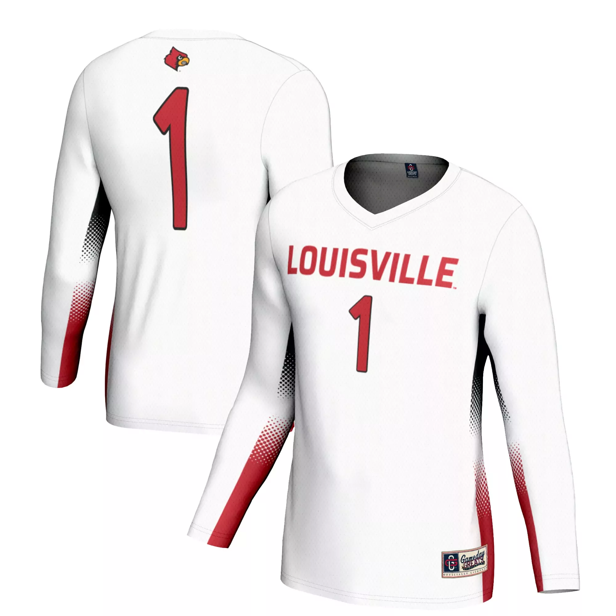 lamar jackson louisville cardinals adidas replica football alumni jersey red