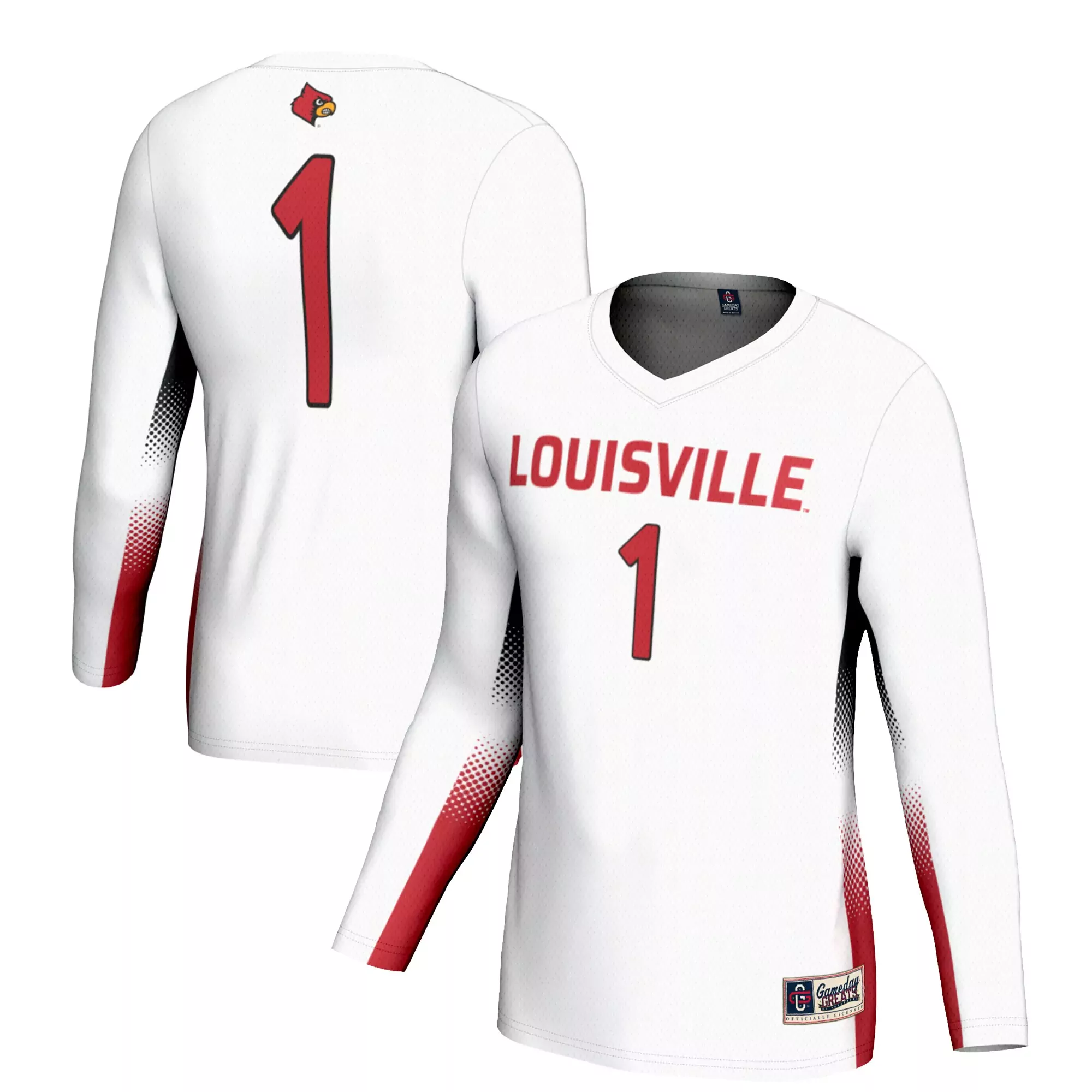 louisville cardinals 1 custom jersey 2023 men s all stitched vapor jersey white edition